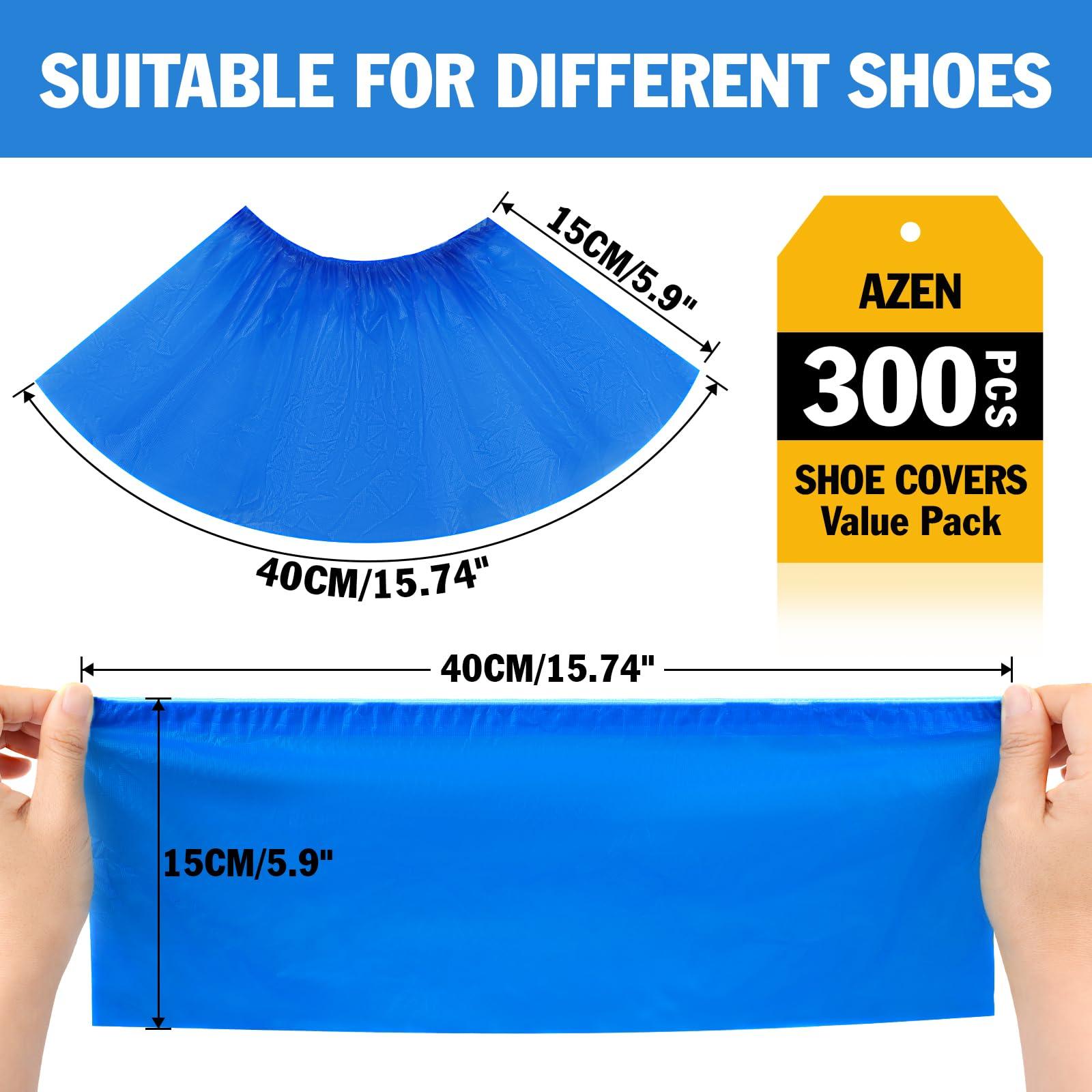 300 PCS (150 pairs) Shoe Covers Disposable Non Slip, Waterproof Booties for Shoes Covers for Indoors, Fits Up to Size 11 US Men and 13 US Women, Blue - Image 2