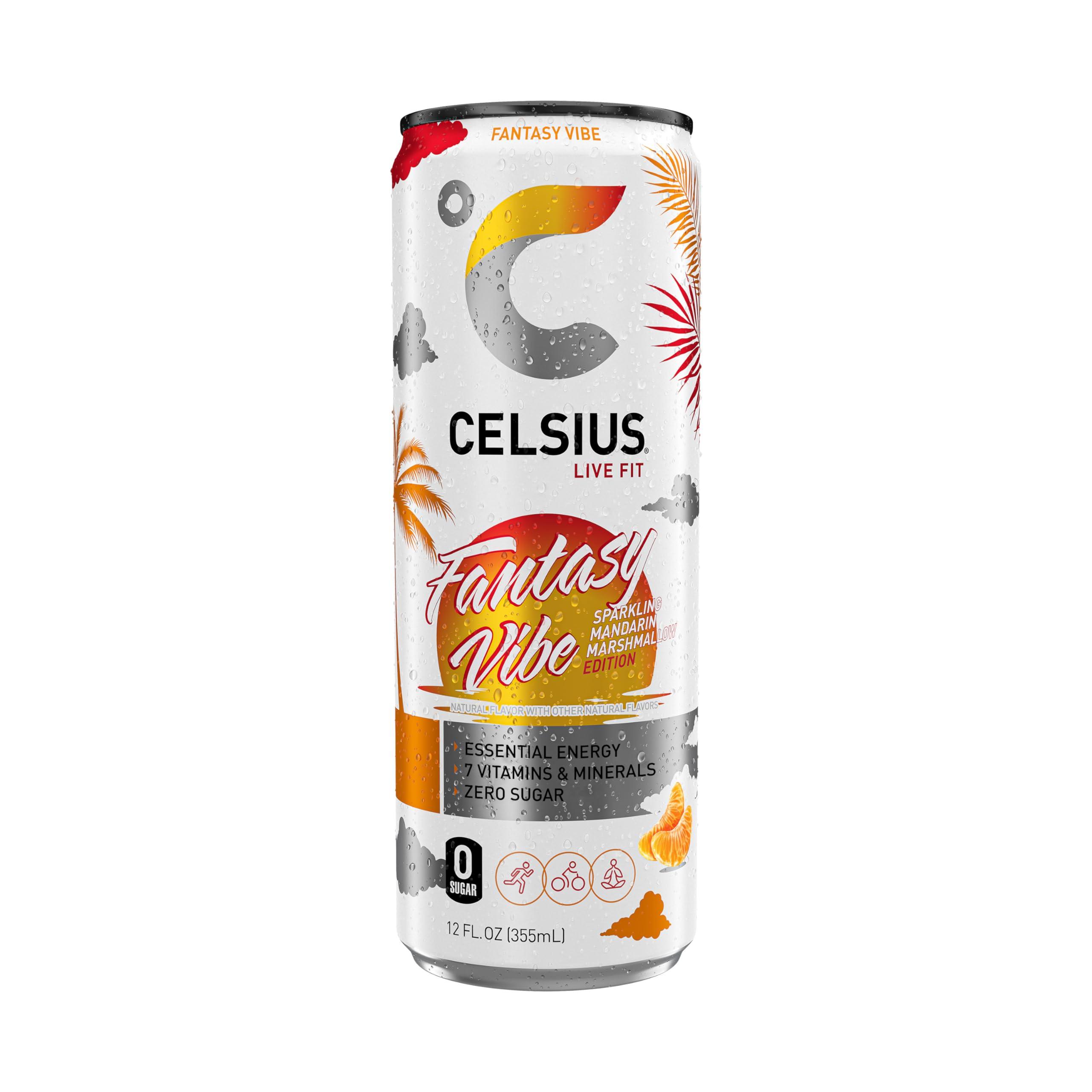 CELSIUS Sparkling Fantasy Vibe, Functional Essential Energy Drink, 12 Fl Oz (Pack of 12) - Image 5