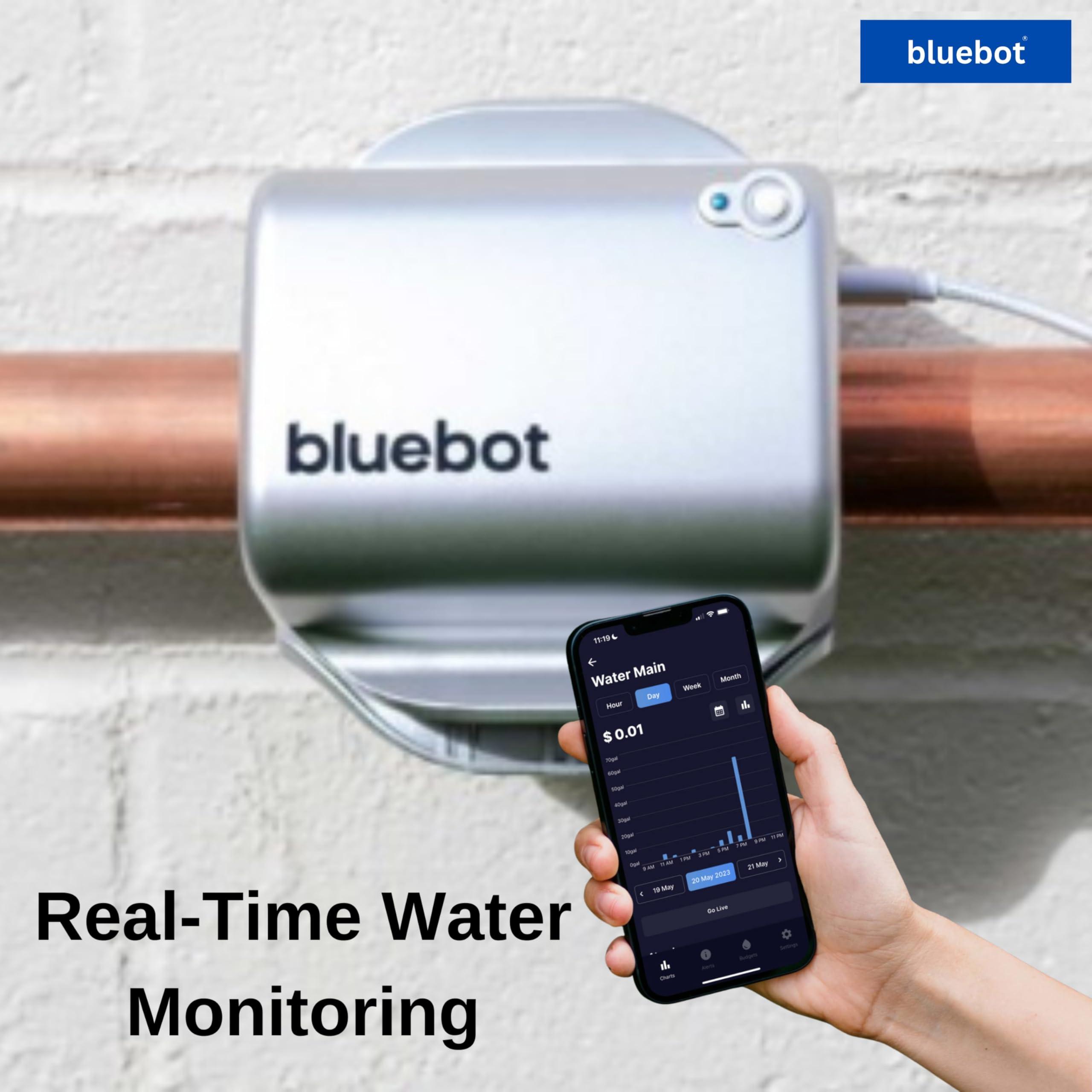 Bluebot WiFi Smart Water Flo Meter – Clamp-On, Real-Time Monitoring, Unusual Flow & Leak Detector, Remote Access, Easy Installation, Fits 3/4-Inch to 2-Inch Pipes for Home and Office Water Management. - Image 6