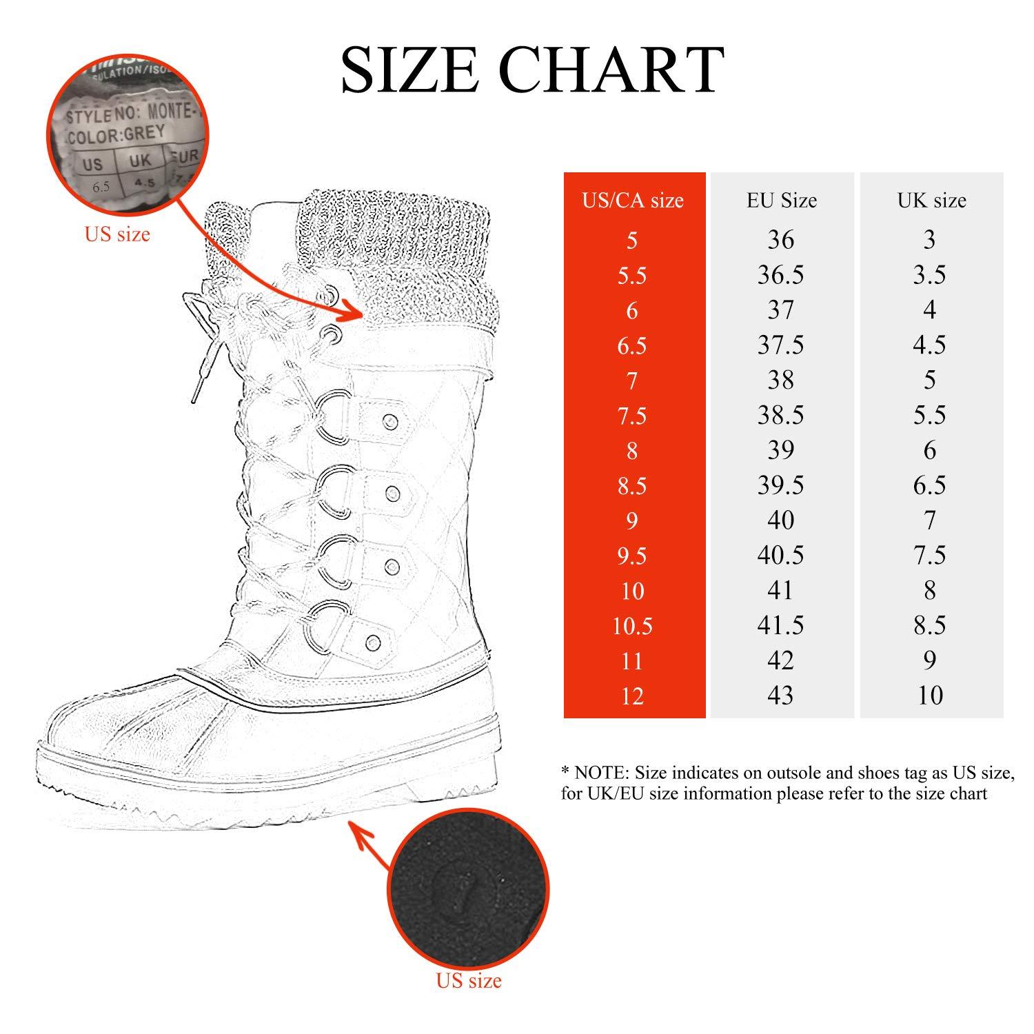 DREAM PAIRS Women's Mid-Calf Waterproof Winter Snow Boots MONTE_02 - Image 2
