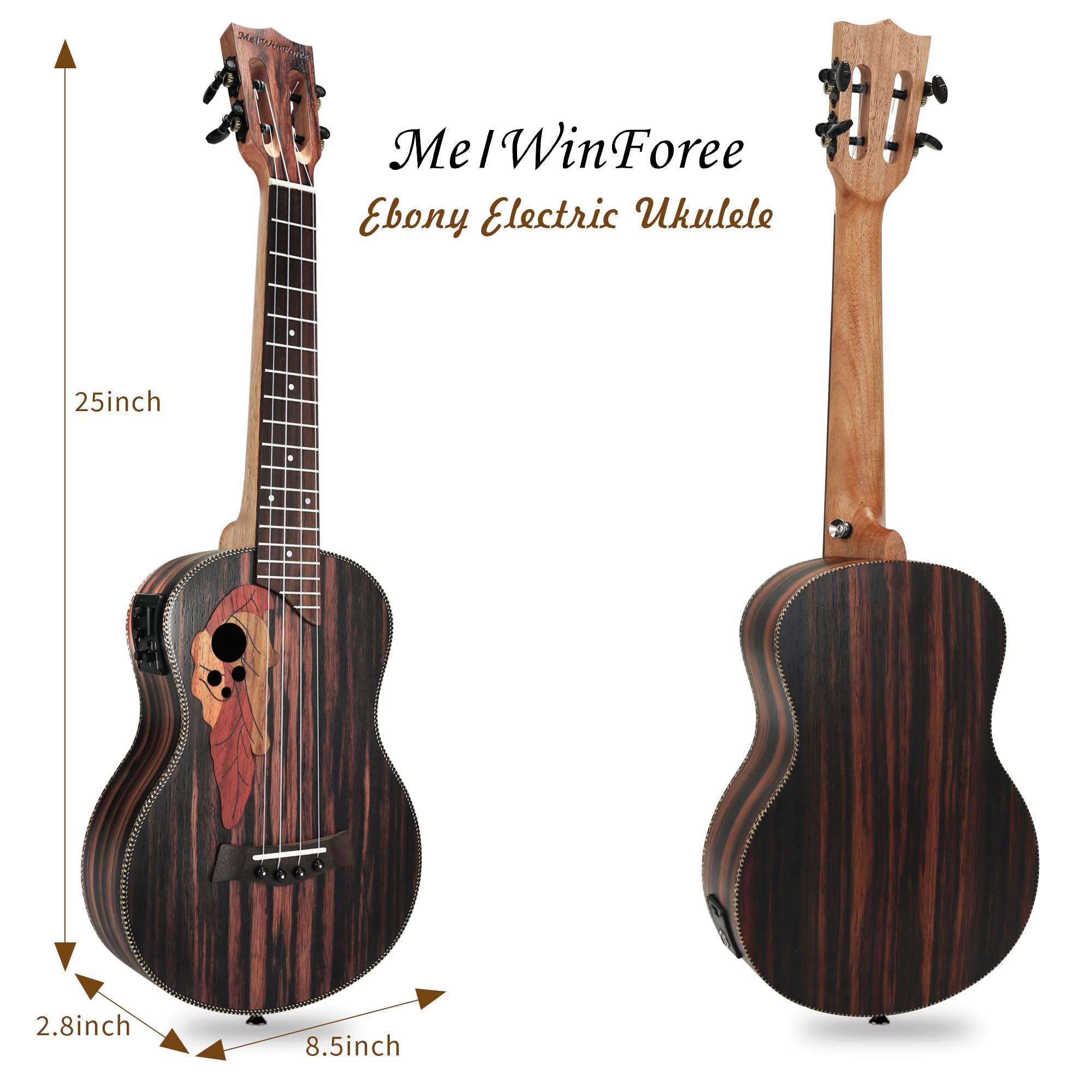 MelWinForee 26-Inch Electric Ukulele Beginner Bundle – Left-Handed Friendly with Amp, Gig Bag, and Accessories - Image 2