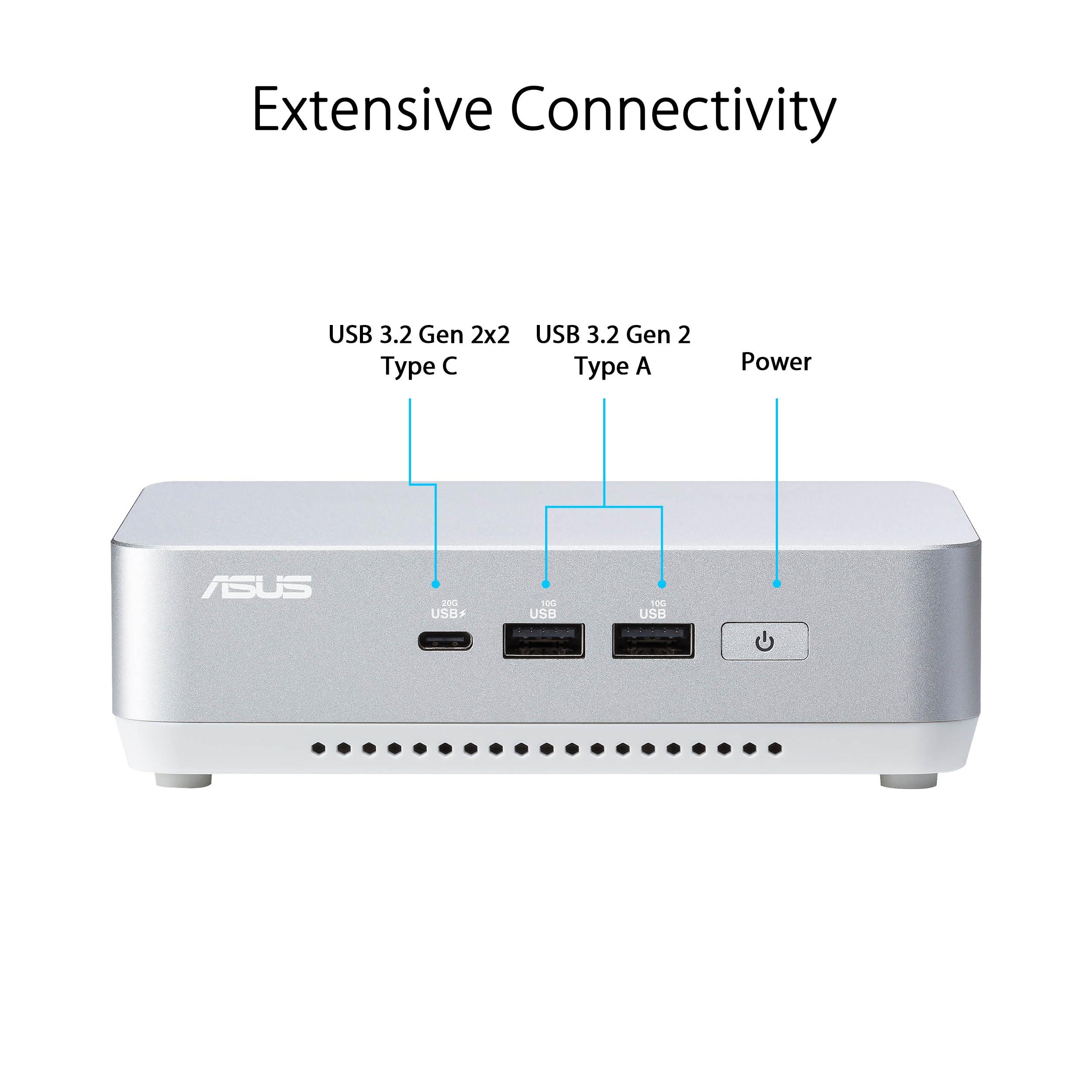 ASUS NUC 14 Pro+ Full System Mini PC with Intel 14th Gen Core Ultra 9 185H, 32GB DDR5 RAM, 1TB PCIe G4x4 NVMe SSD, Thunderbolt 4, Win 11 Home, Silver Aluminum Chassis, VESA Mount Included - Image 3