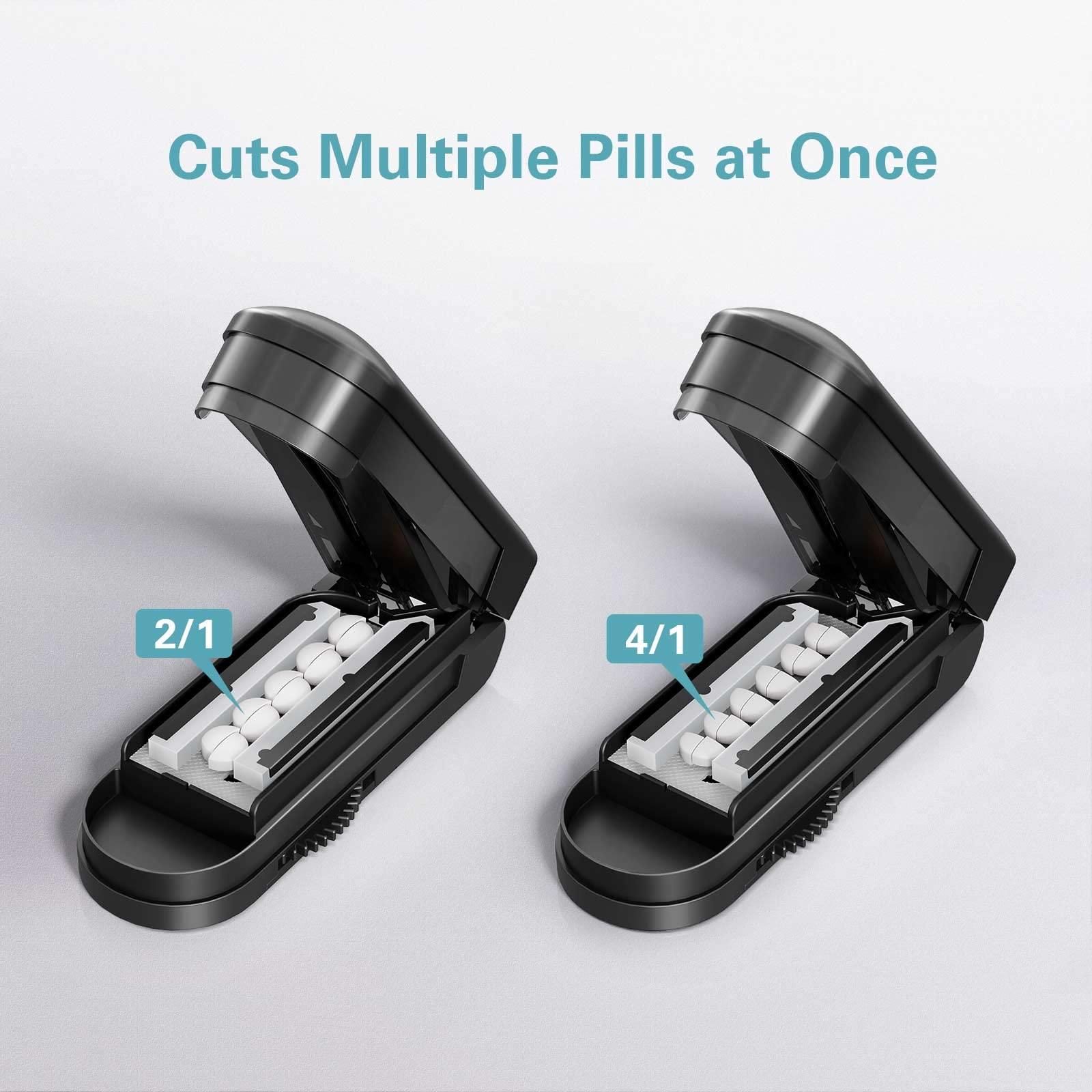DEPAD Pill Cutter Splitter for Cutting Multiple Pills, Adjustable Pill Cutter Splitter for Small and Tiny Pills with Accurate Pill Alignment, Pill Cutter for Small or Large Pills with Sharp Safe Blade - Image 2