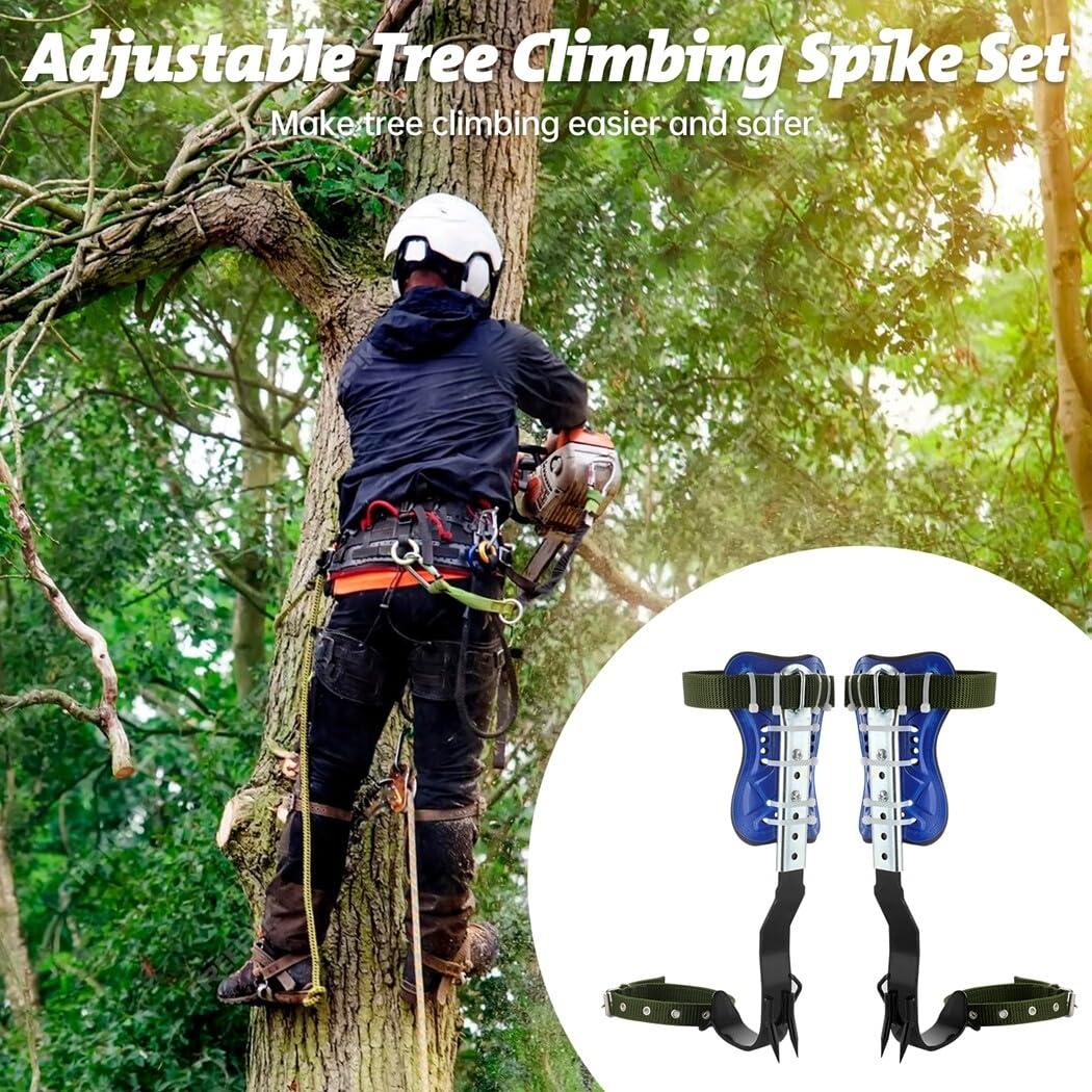 Homaisson Tree Climbing Spikes Set, Adjustable Tree Climbing Spikes, Portable Tree Climbing Gears with Safety Belt, Climbing Tool for Hunting Observation, Fruit Picking - Image 2
