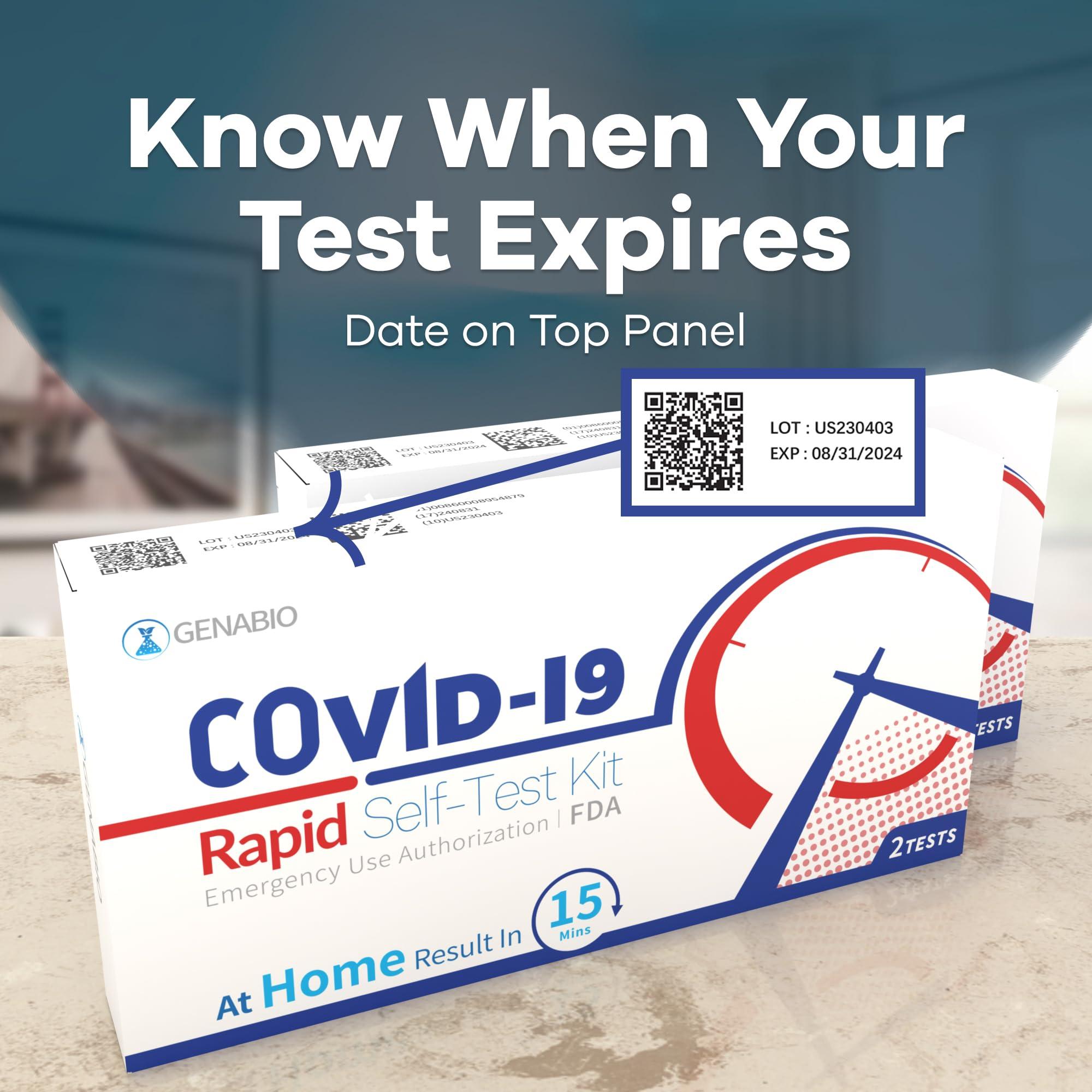 Genabio COVID-19 Antigen Rapid Test, 1 Pack, 2 Tests Total, FDA EUA Authorized OTC at-Home Self Test, Results in 15 Minutes with Non-invasive, Easy to Use Nasal Swab, HSA/FSA Eligible - Image 9