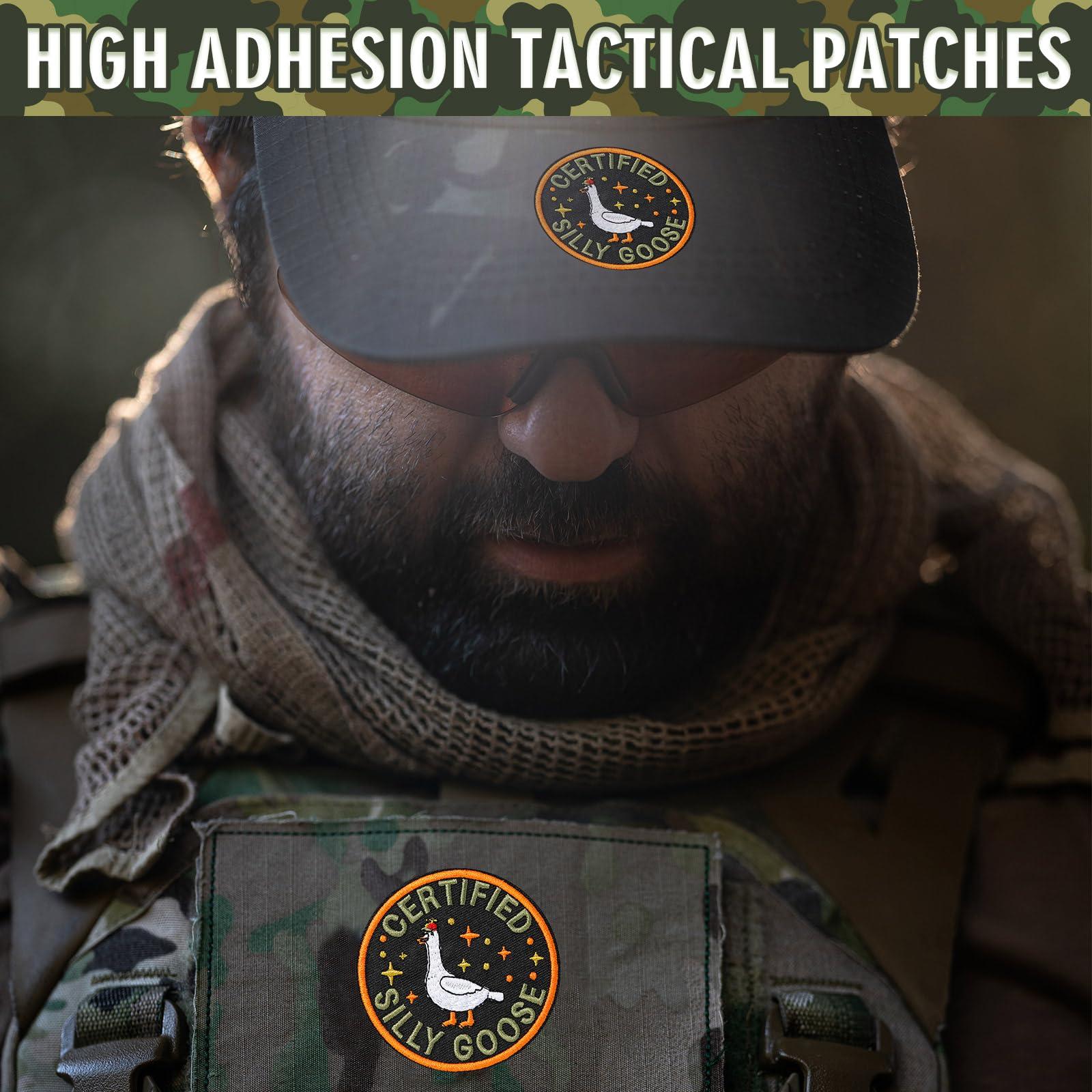 XMJY Funny Goose Hook and Loop Patch, Colorful Embroidered Patch, Cute Animal Meme Morale Patch, DIY Applique Accessories for Backpacks, Dog Harnesses, Army Vests, Gym Bags, Hats, Helmets - Image 6