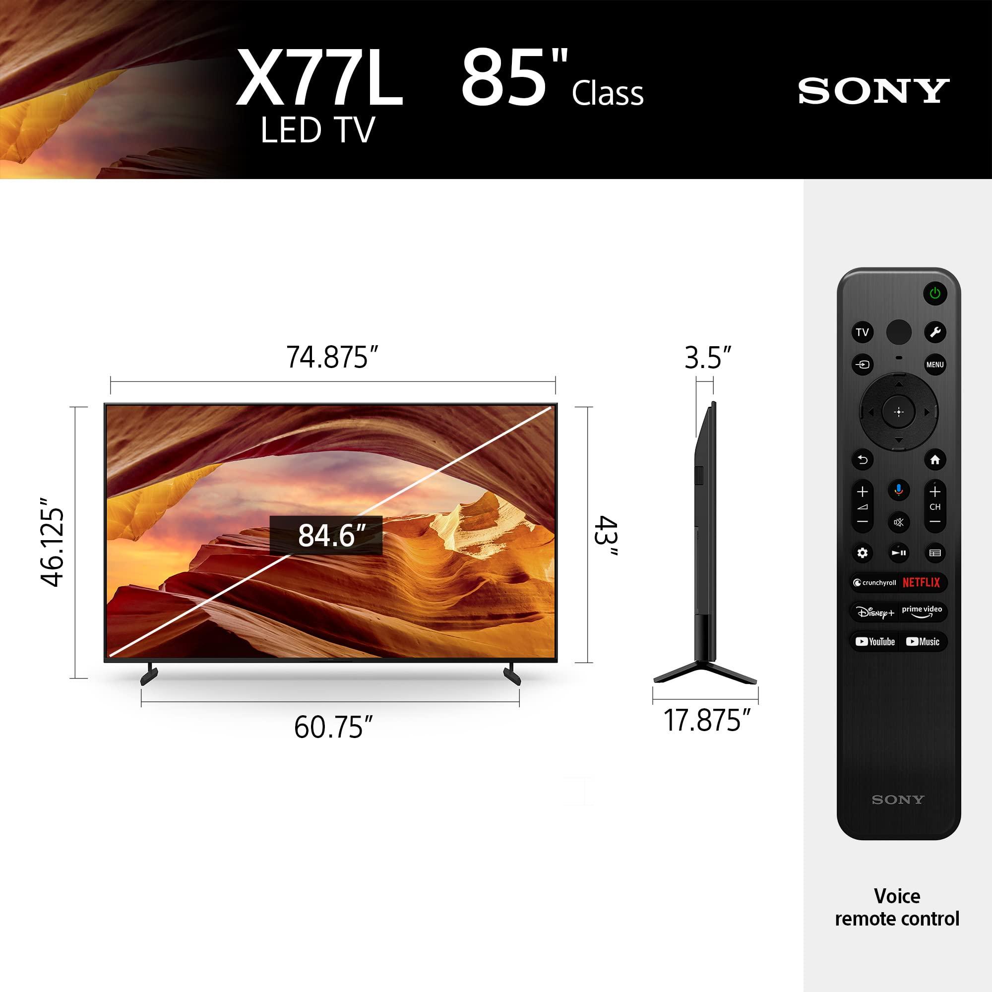 Sony X77L Series KD85X77L 85 Inch LED TV, Smart, Google TV, 4K, Ultra HD, Latest Model, Black - Image 6
