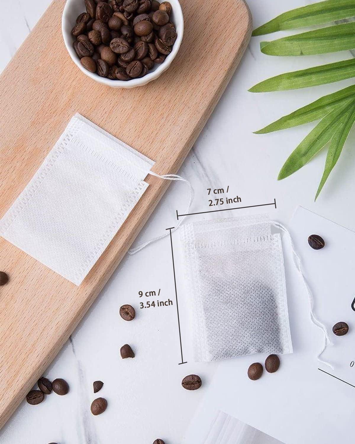 200pcs Disposable Tea Bags for Loose Leaf Tea, Tea Filter Bags with Free Tea Spoon for Loose Tea Loose Leaf Tea, Coffee, Spice, Herbs (QS53) - Image 3