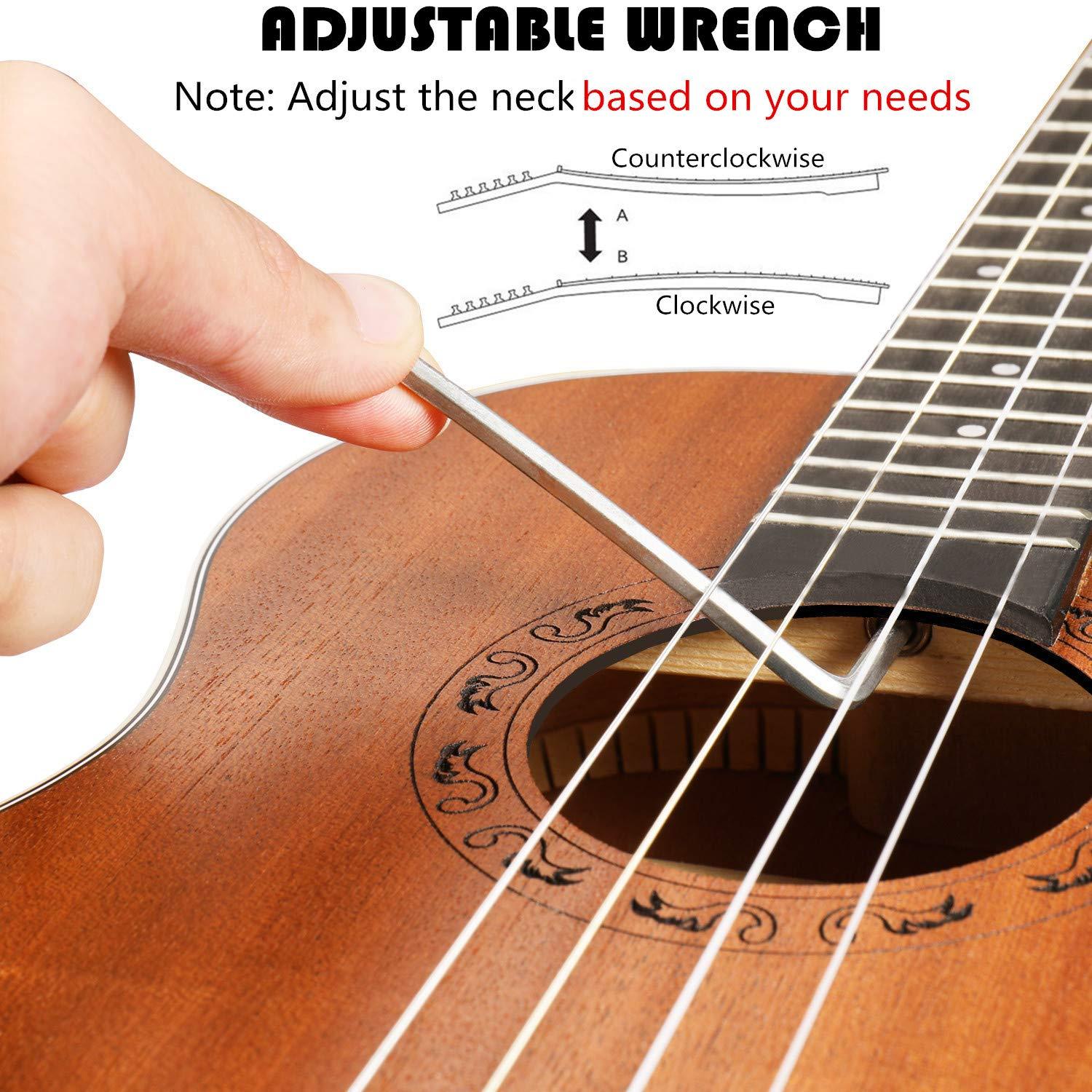 Ranch Baritone Ukulele 30 inch Ukelele Instrument Kit for Beginners Starter Pack Bundle Gig bag, Tuner, Strap, Adjustable Tool Set - Image 3