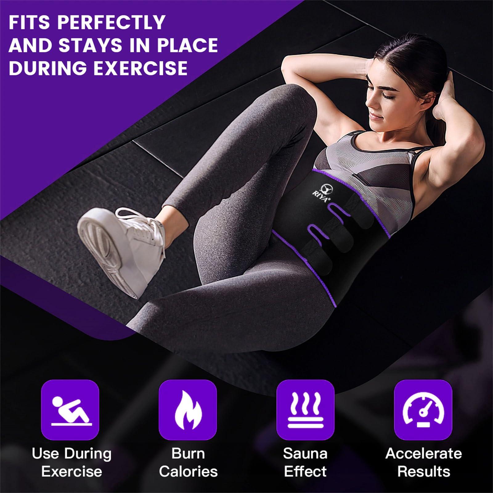 RIYA Waist Trimmer Sweat Waist Trainer for Women and Men Waist Sweat Belt Band Belly Stomach Wrap - Image 8