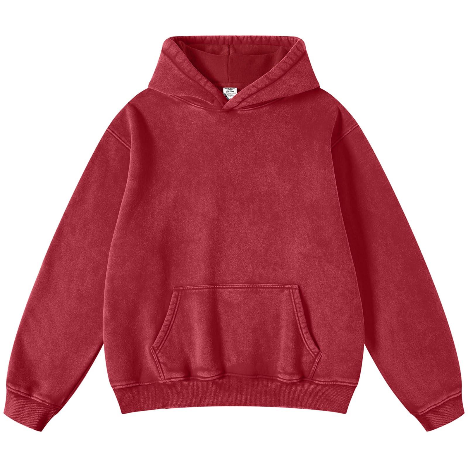 Dnzzs Acid Wash Hoodie for Womens Pullover Oversized Women's Fashion Hoodies & Sweatshirts Vintage Sweatshirt Heavyweight