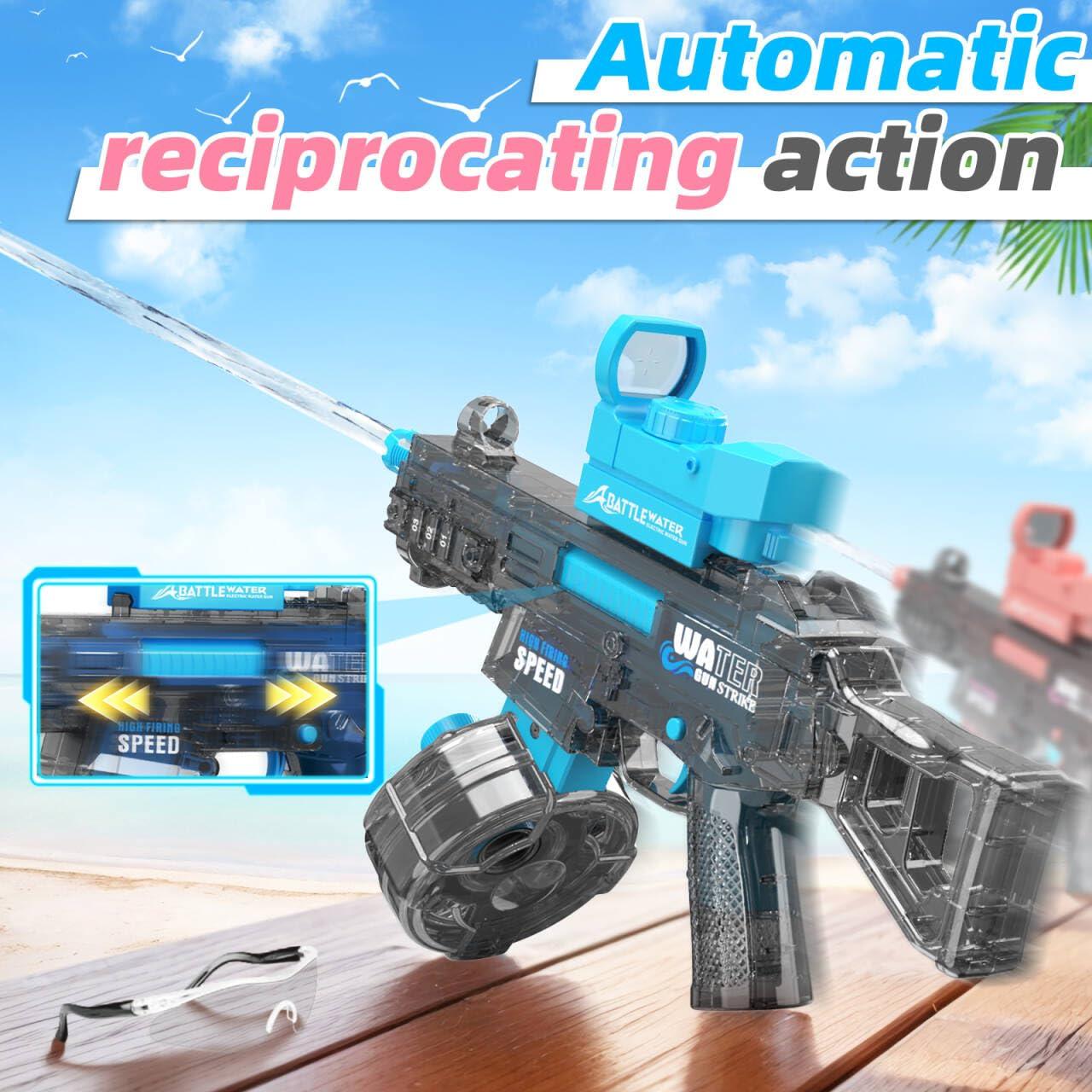 2 Pack Electric Water Guns for Adults Kids, Automatic Water Gun Toys for Kids Ages 4-8 8-12, Large Capacity High Power, 36ft Ultra-Long Range, Summer Pool Outdoor Beach Water Toys for Boys Girls - Image 4