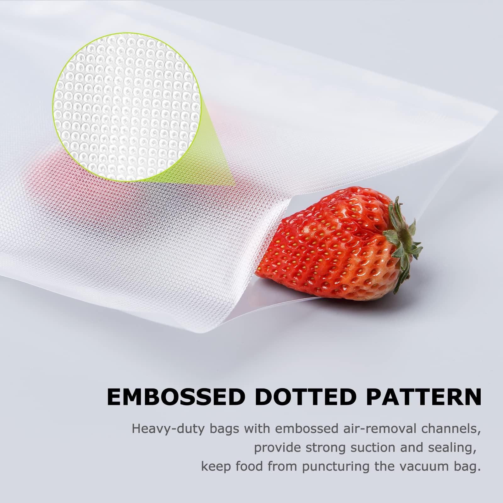 Bonsenkitchen Precut Vacuum Sealer Bags 200 Quart 8" x 12", BPA Free, Commercial Grade Textured Food Vacuum Sealer Bag, Thick Embossed Bags for Storage and Sous Vide Cooking VB3208 - Image 5