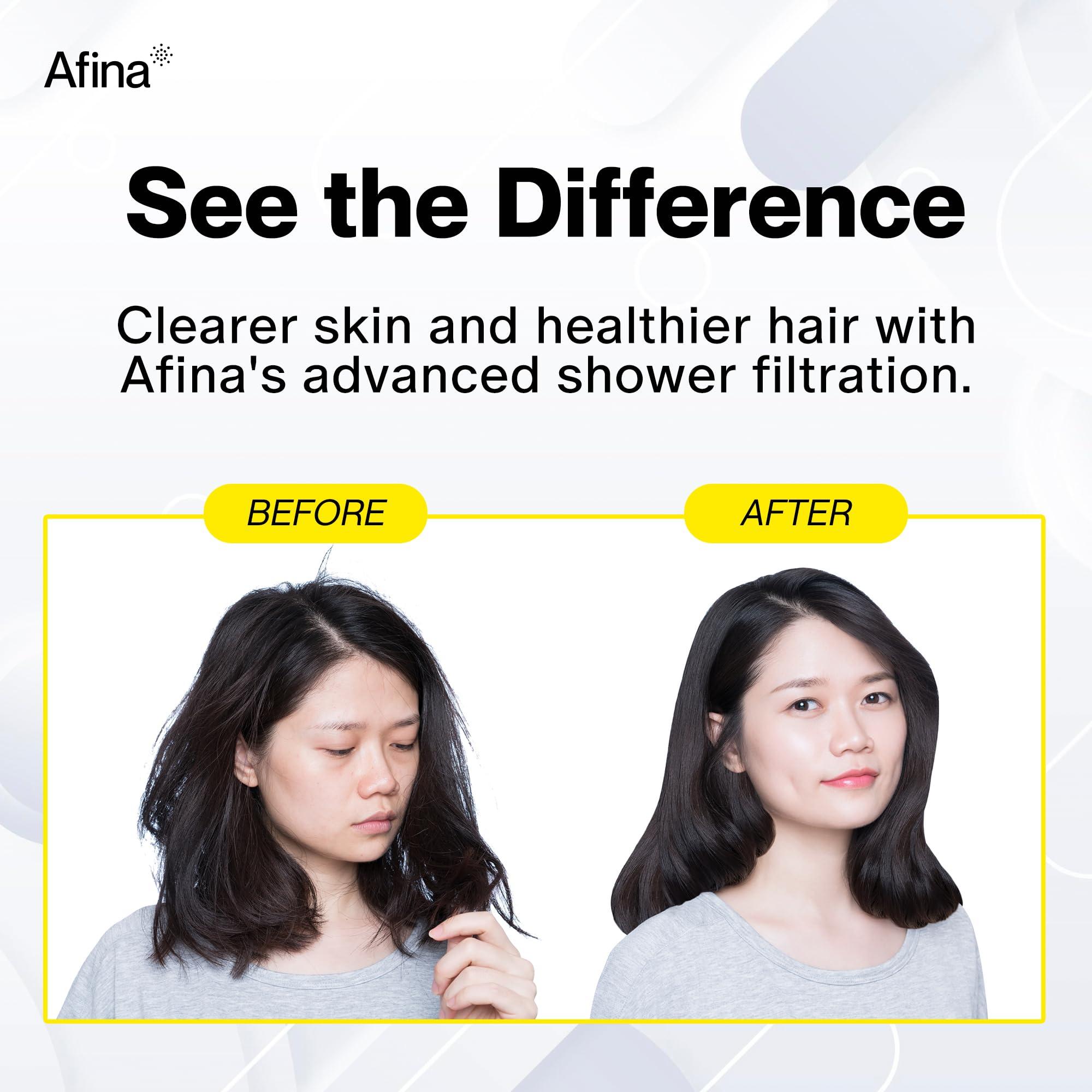 Afina Filtered Shower Head, Filter for Hard Water | Improves Skin & Hair by Reducing Chlorine & Heavy Metals from Hard Water | High Pressure Shower Filter Head for Hard Water (Chrome) - Image 5