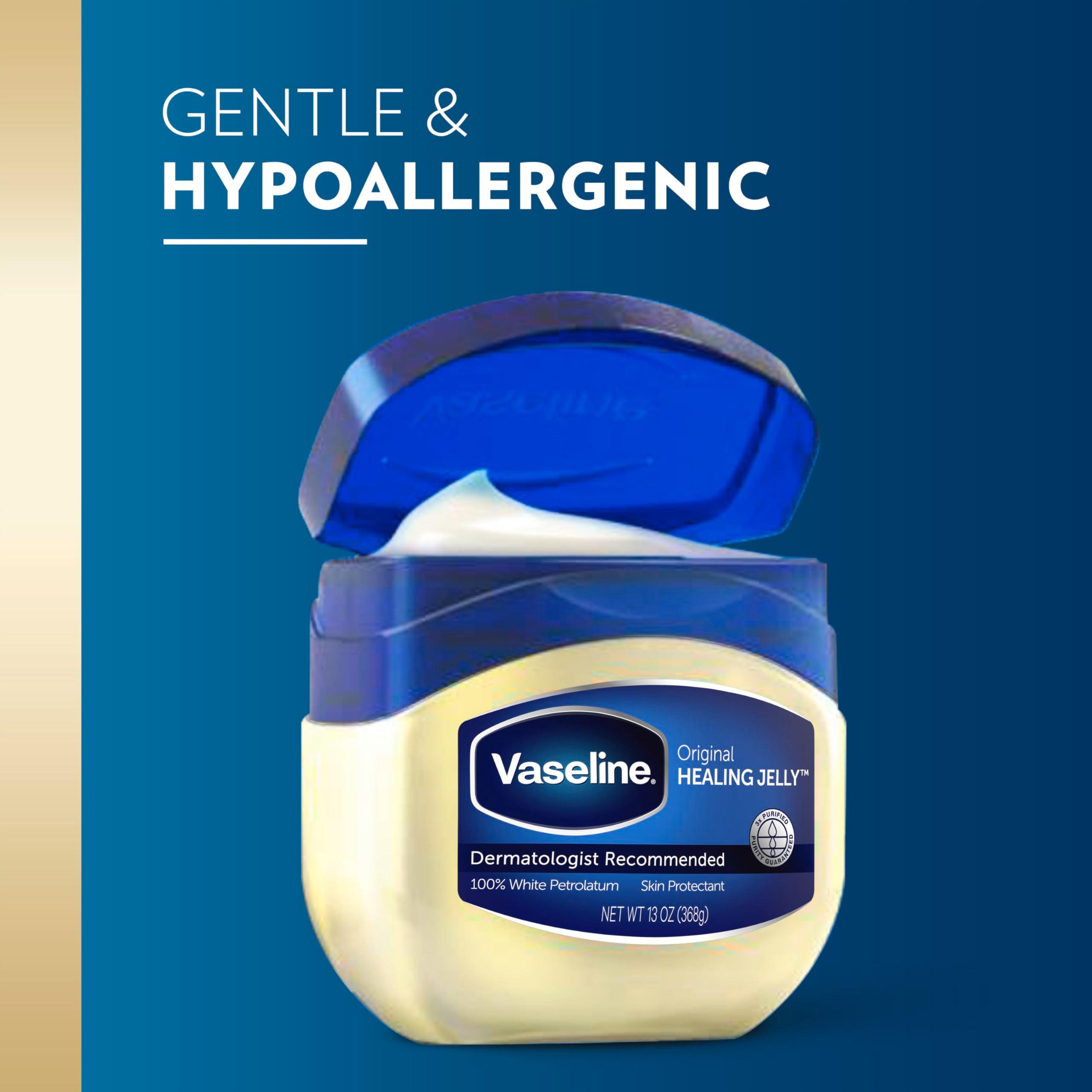 Vaseline Healing Jelly Original White Petroleum Jelly Protectant For Dry Cracked Skin and Eczema Relief Pure Petroleum Jelly 13 oz - Image 5