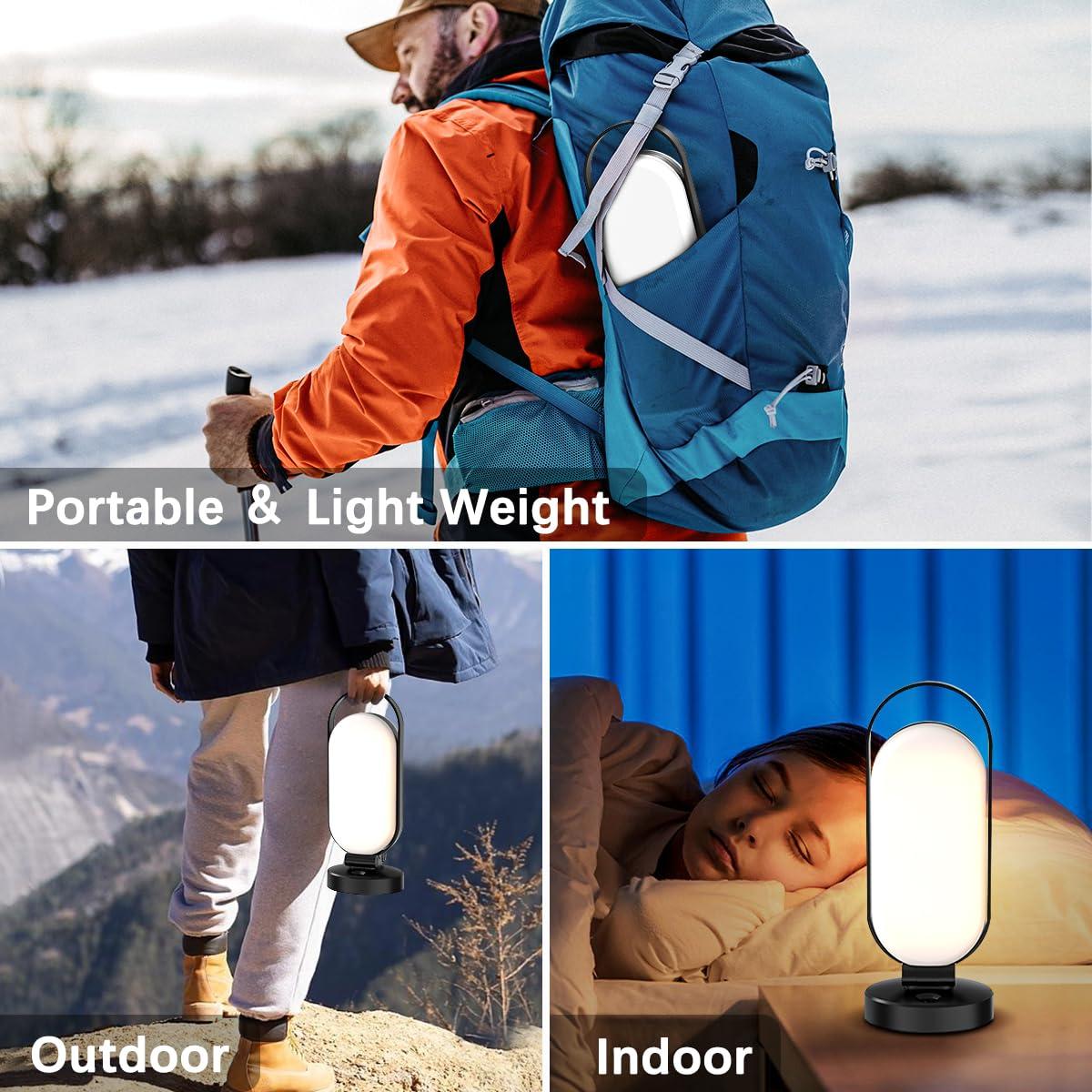 Bravzurg Rechargeable Solar Camping Lantern, 5000mAh Battery Powered LED Light, Foldable Dimmable Waterproof Camping Essentials, Lamp for Power Outages, Hurricane, Camping Gear, Emergency, Indoor - Image 6