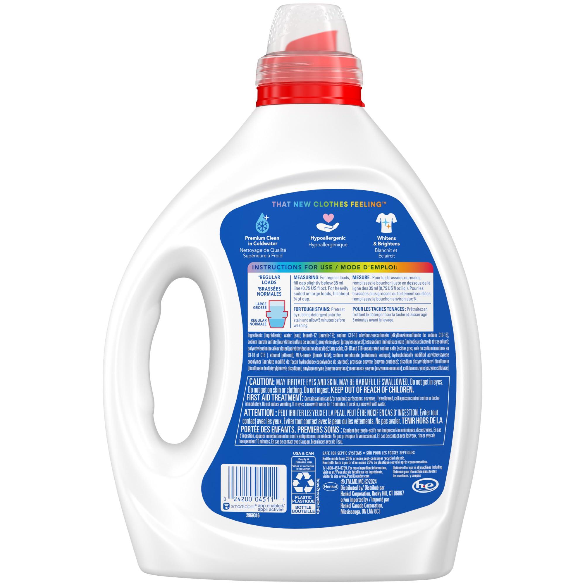 Persil Free & Sensitive Liquid Laundry Detergent, Unscented and Hypoallergenic for Sensitive Skin, 2X Concentrated, 82.5 fl oz, 110 Loads - Image 2