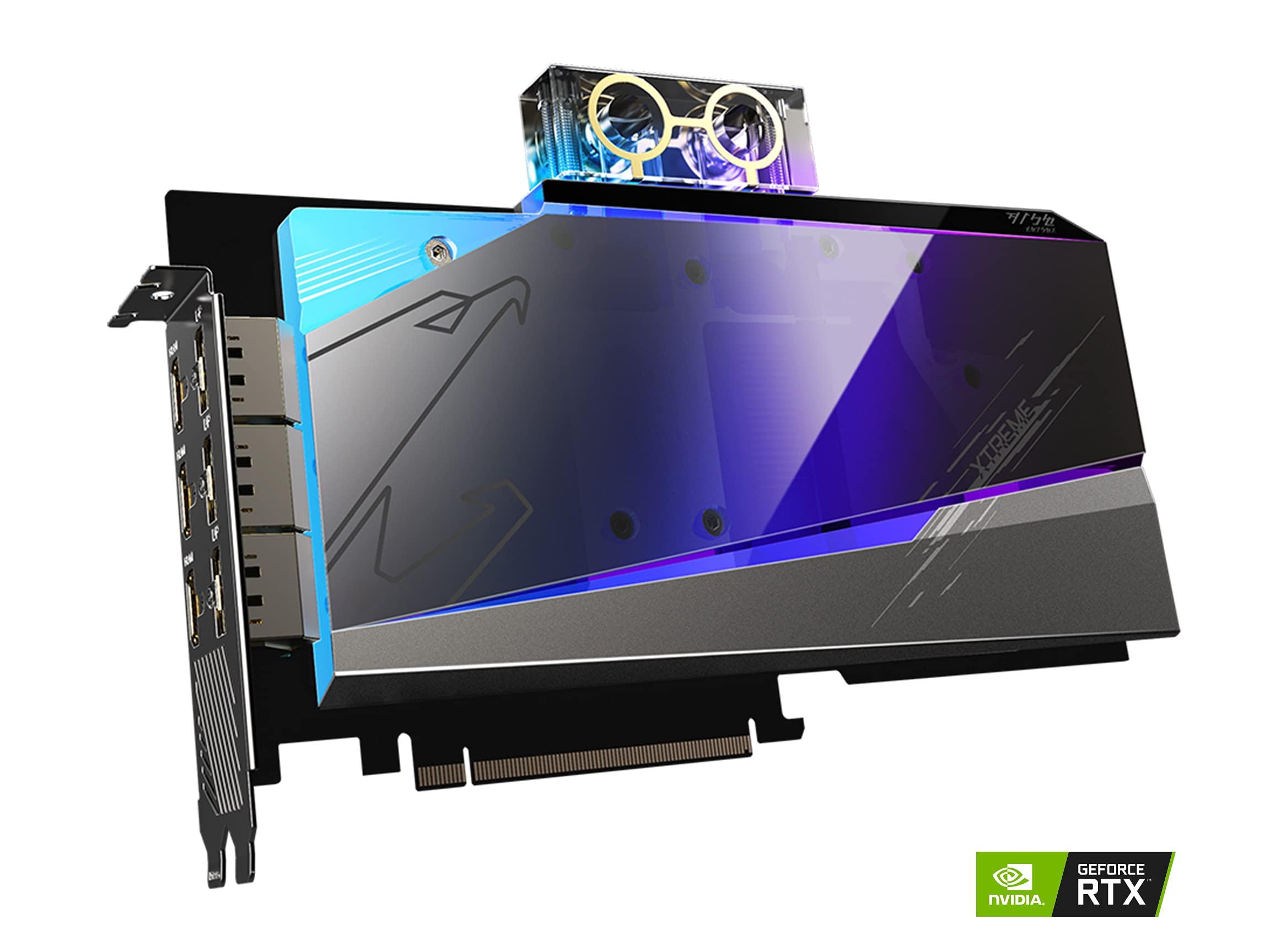 GIGABYTE AORUS GeForce RTX 3080 Xtreme WATERFORCE WB 10G (REV 2.0) Graphics Card, Water Block Cooling System, LHR, 10GB 320-bit GDDR6X, GV-N3080AORUSX WB-10GD REV2.0 Video Card - Image 2