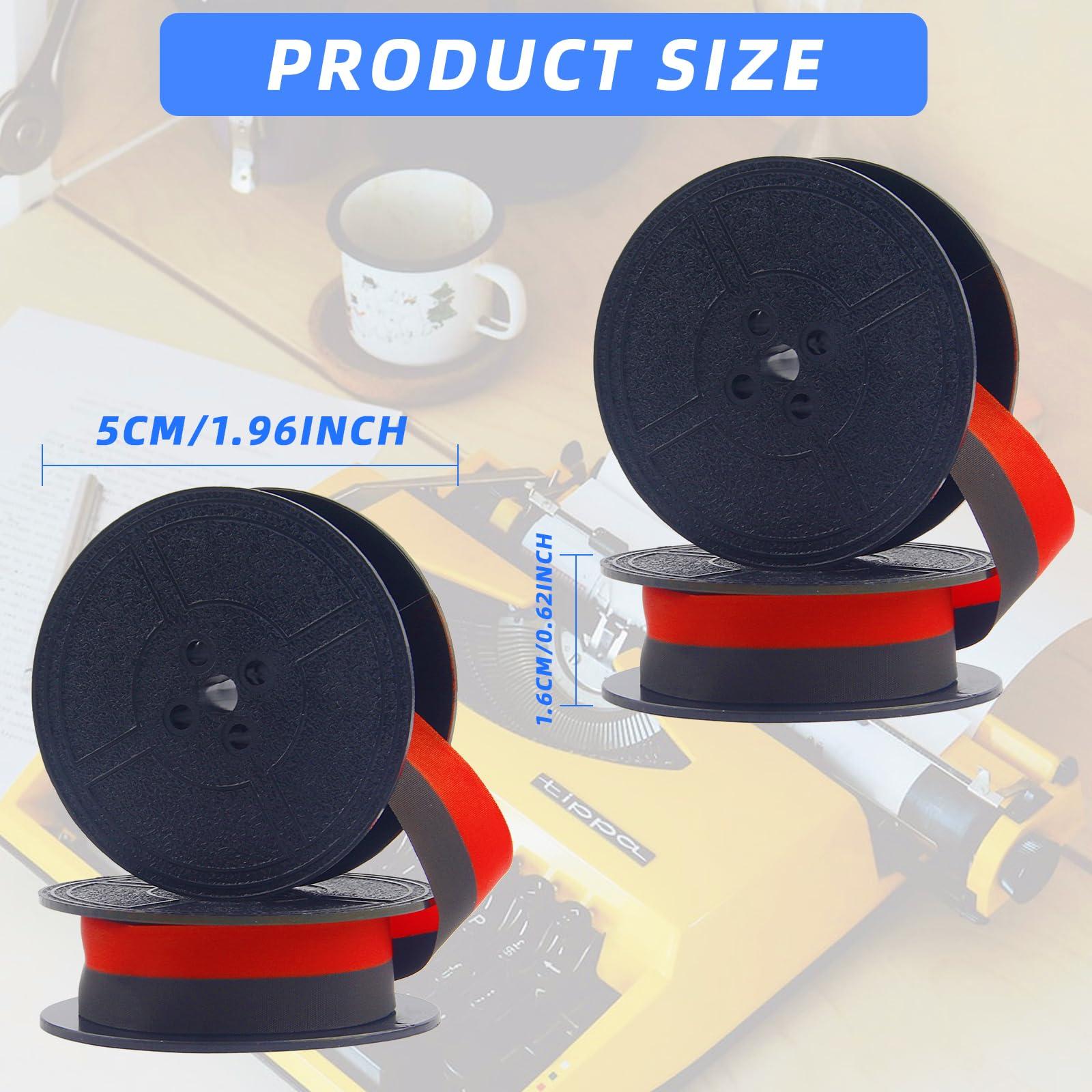 2 Pack Universal Typewriter Ribbon Twin Spools - Red & Black Ink Ribbon Replacement for Vintage Manual Typewriters - Image 2