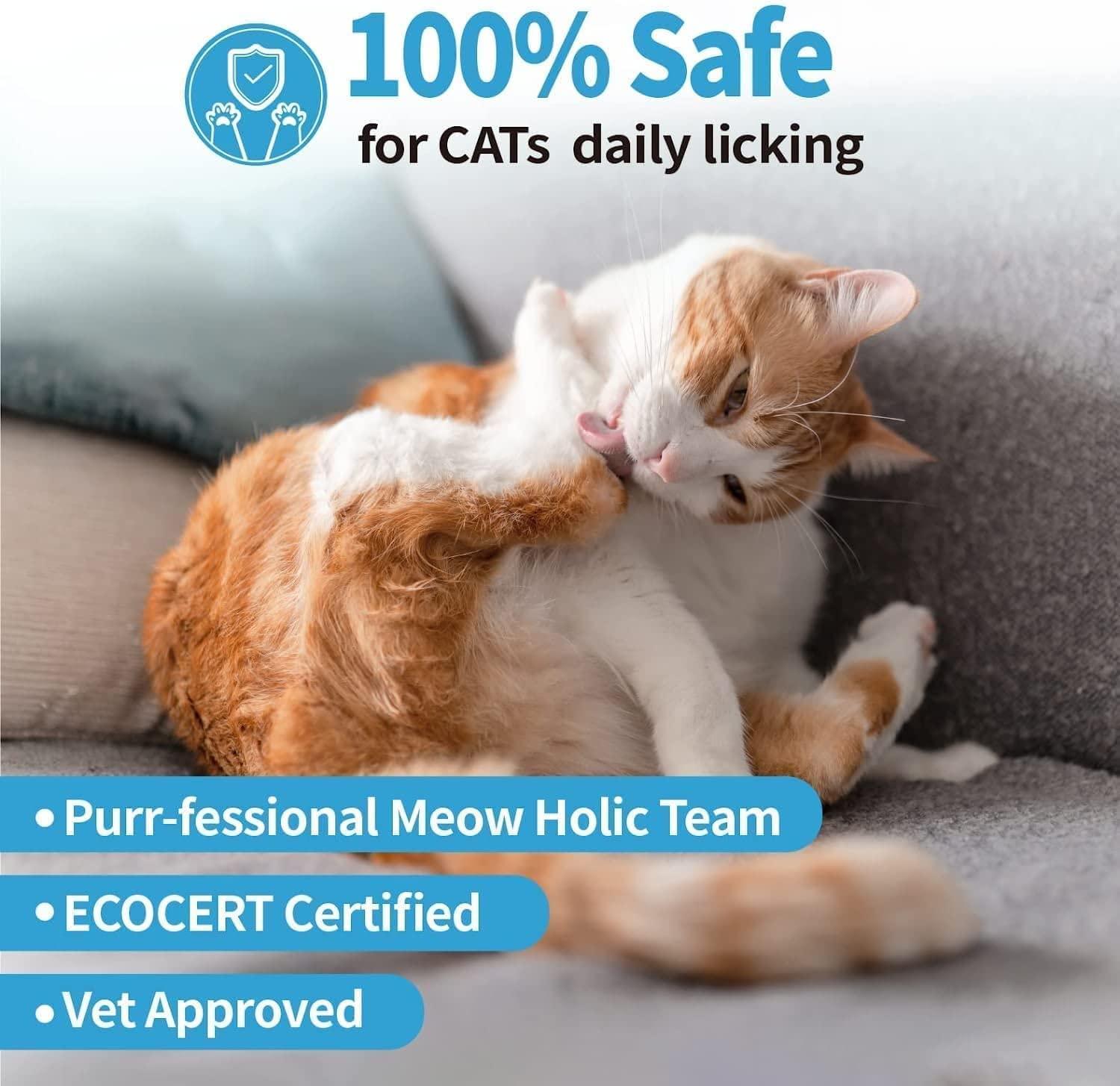 Mooncat Waterless Cat Shampoo+Cat Brush, Licking Safe Dry Shampoo for Cats, No Rinse Foam Cat Bath, Grooming for Cat, Kitten Sensitive Skin, Dander Reducing, Paraben Free, pH Balanced (5 oz) - Image 6