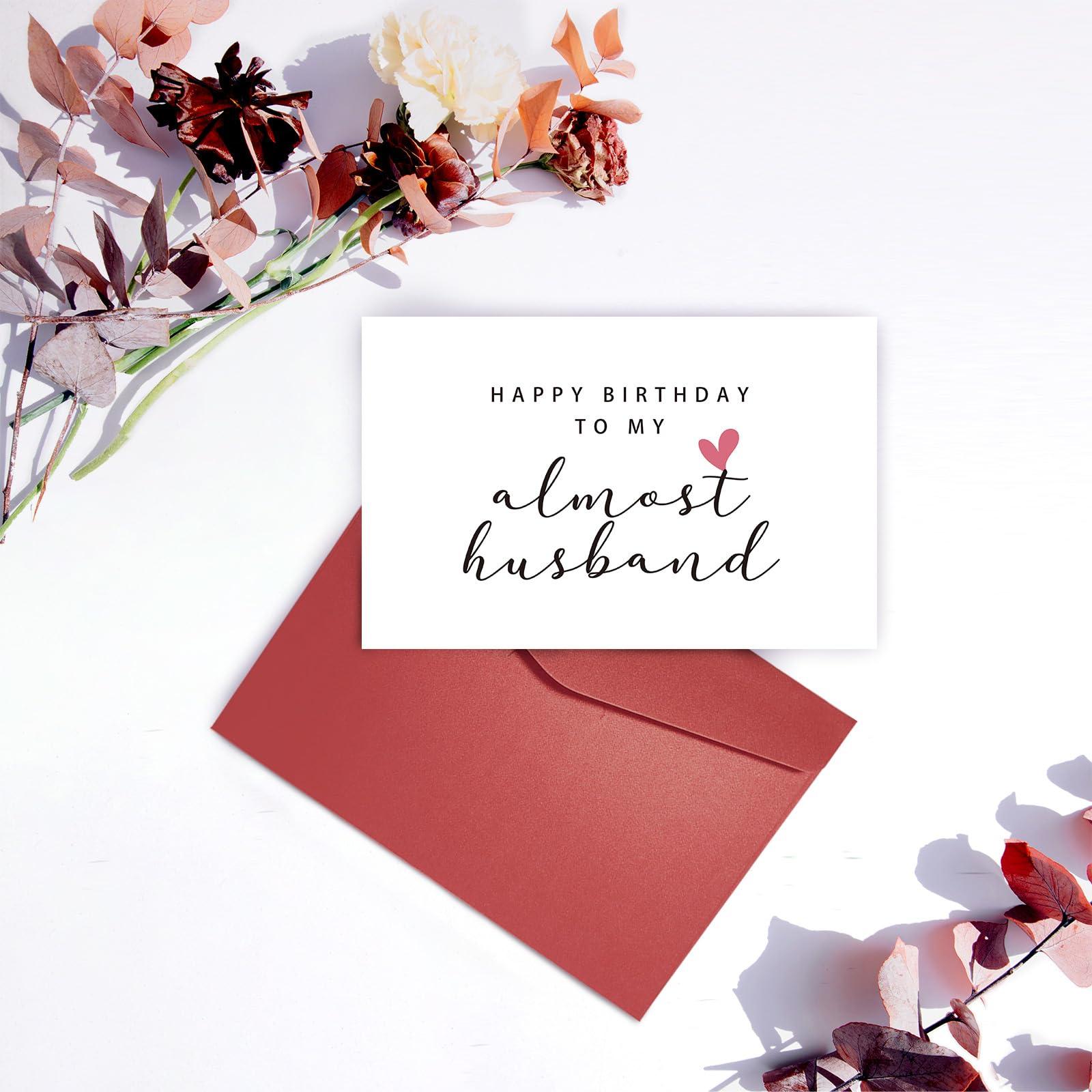 SuperShunhu Happy Birthday Card for Fiance, Fiance Birthday Card Gift for Him, Future Husband Birthday Card, Happy Birthday to My Almost Husband - Image 6