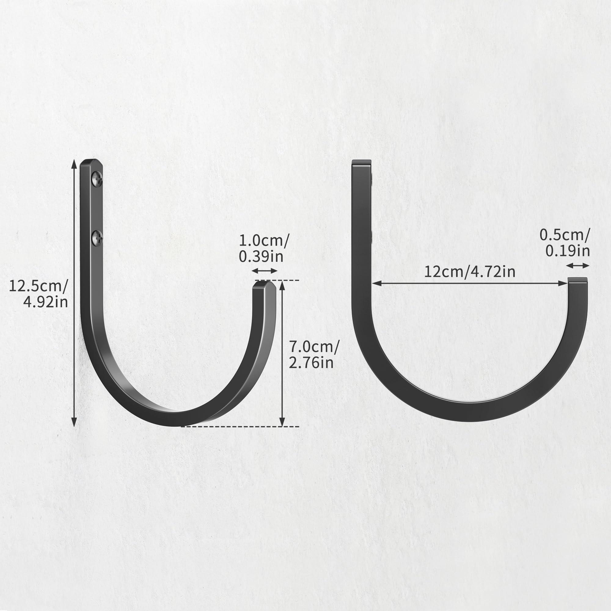 songsoso Garden Hose Holder Wall Mount - Aluminum Hose Hanger for Outside, Durable Wall-Mounted Hose Holder for Garden & Outdoor Use（4 Hooks） - Image 3