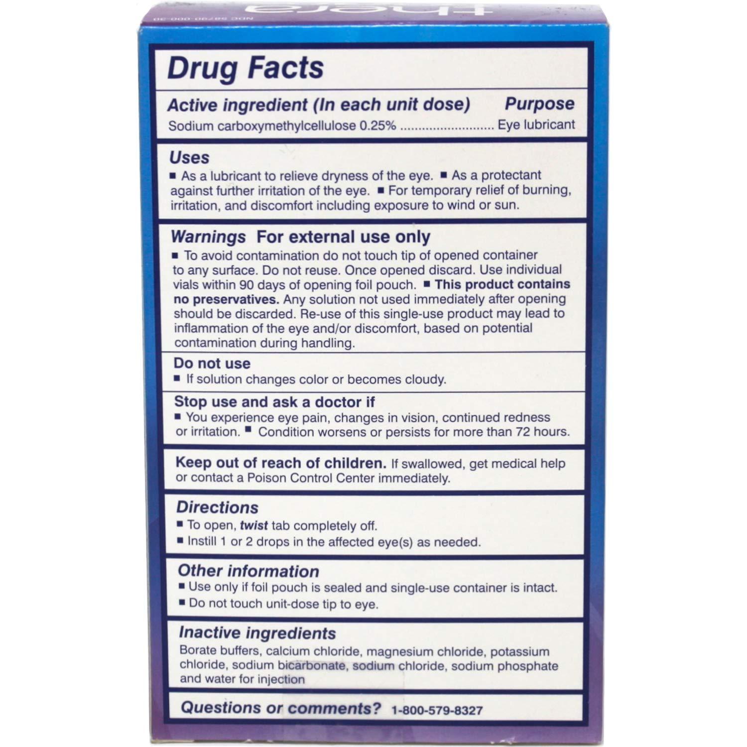 TheraTears Eye Drops for Dry Eyes, Dry Eye Therapy Lubricant Eyedrops, Preservative Free, 30 Count Single-Use Vials - Image 2