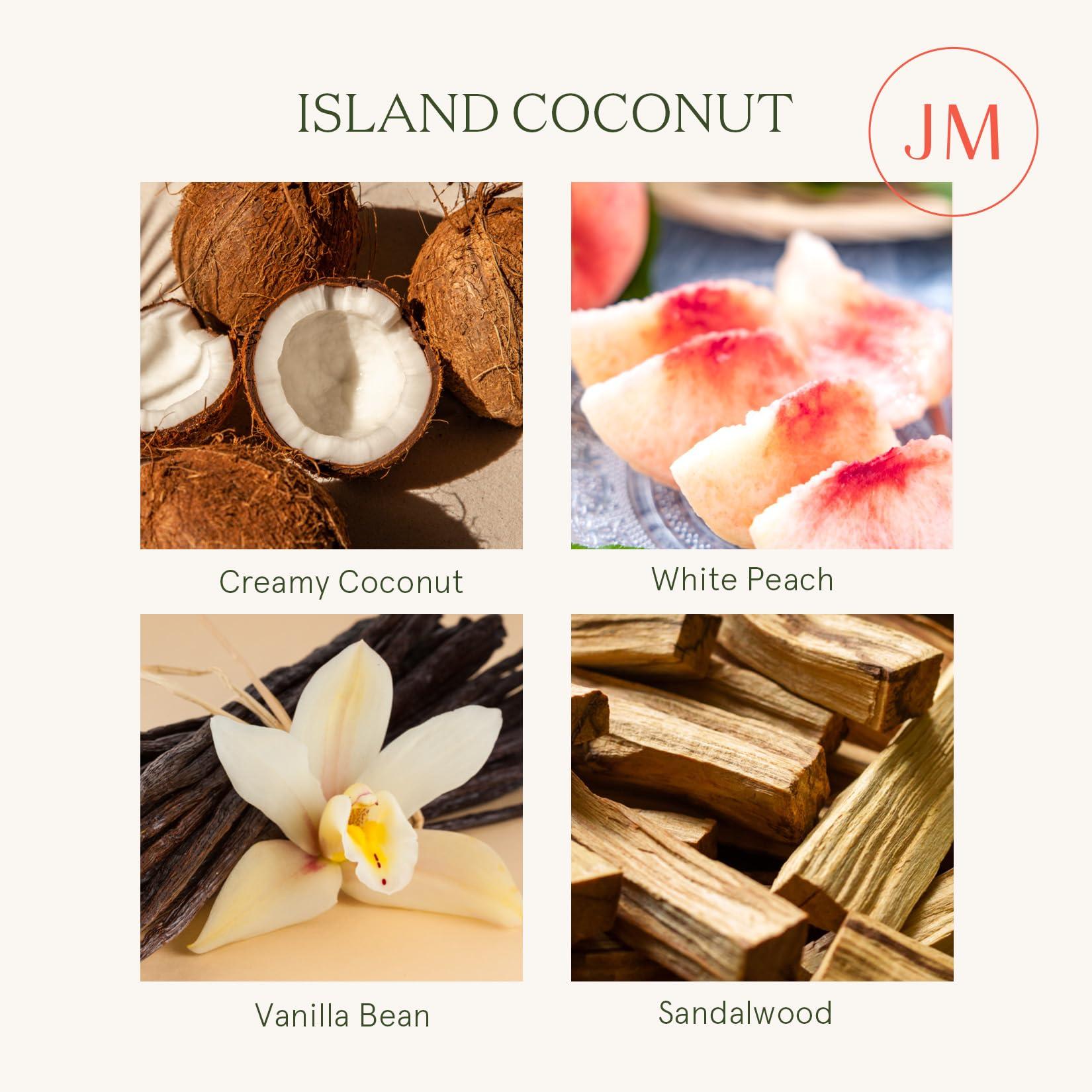 LA JOLIE MUSE Vanilla Coconut Scented Candles, Island Coconut Candles for Home Scented, Luxury Candles Gifts for Women, Natural Soy Wax Candle, 6 oz 40 Hours Burn - Image 3