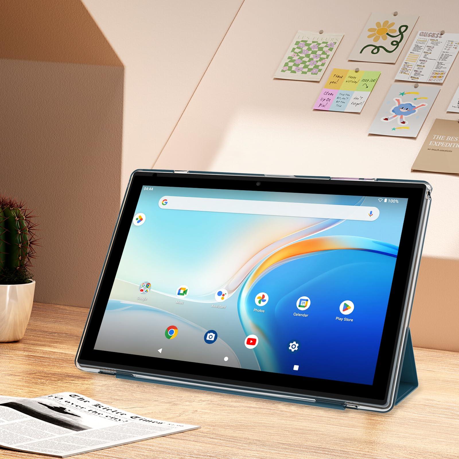 Android 15 Tablet, 10 inch 2 in 1 Tablets with Keyboard, 18GB RAM 128GB ROM 2TB Expand, Quad-Core 2.0Ghz CPU, 5G WiFi 6, BT5.0, 1280x800 HD Touchscreen, 6000mAh, Widevine L1, GMS Tablet, Navy - Image 6