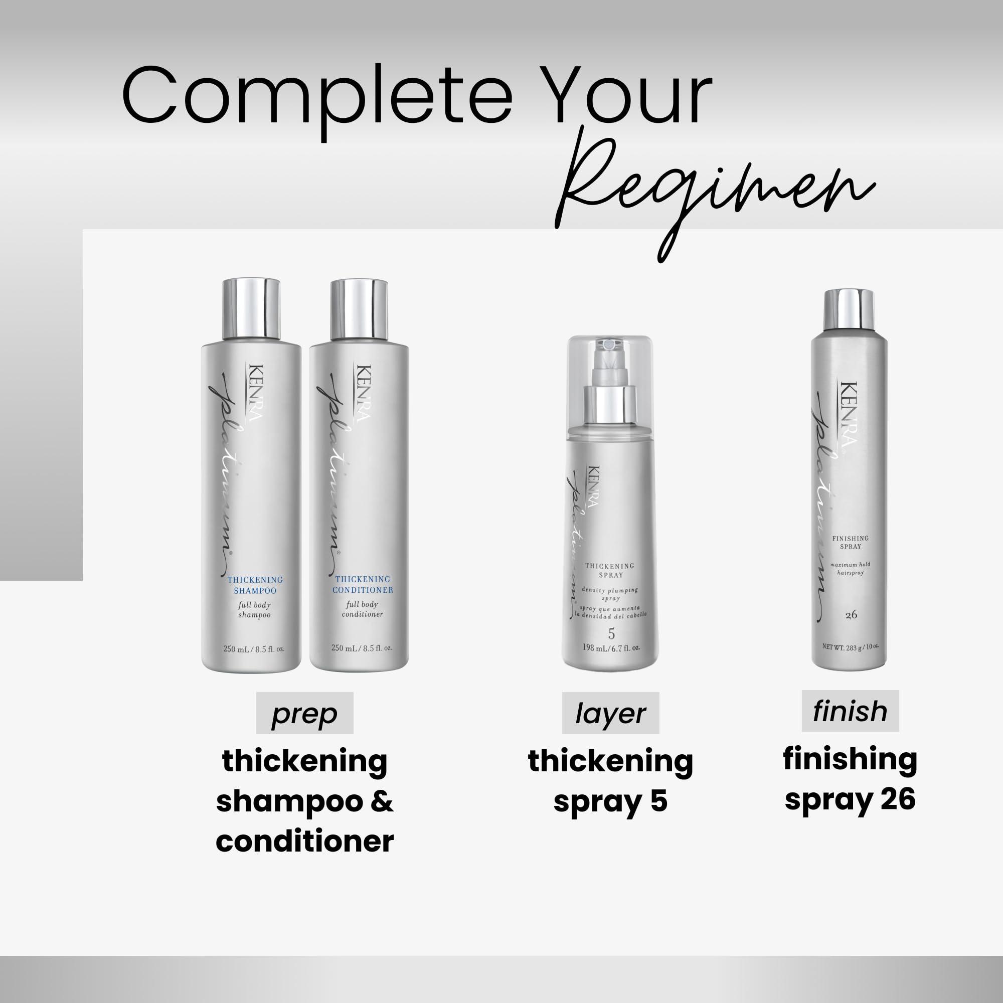 Kenra Platinum Thickening Spray 5 | Volumizing Styler | Density Plumping Spray | Increases Hair Thickness Up To 96% | Humidity Protection & Frizz Taming | All Hair Types - Image 5