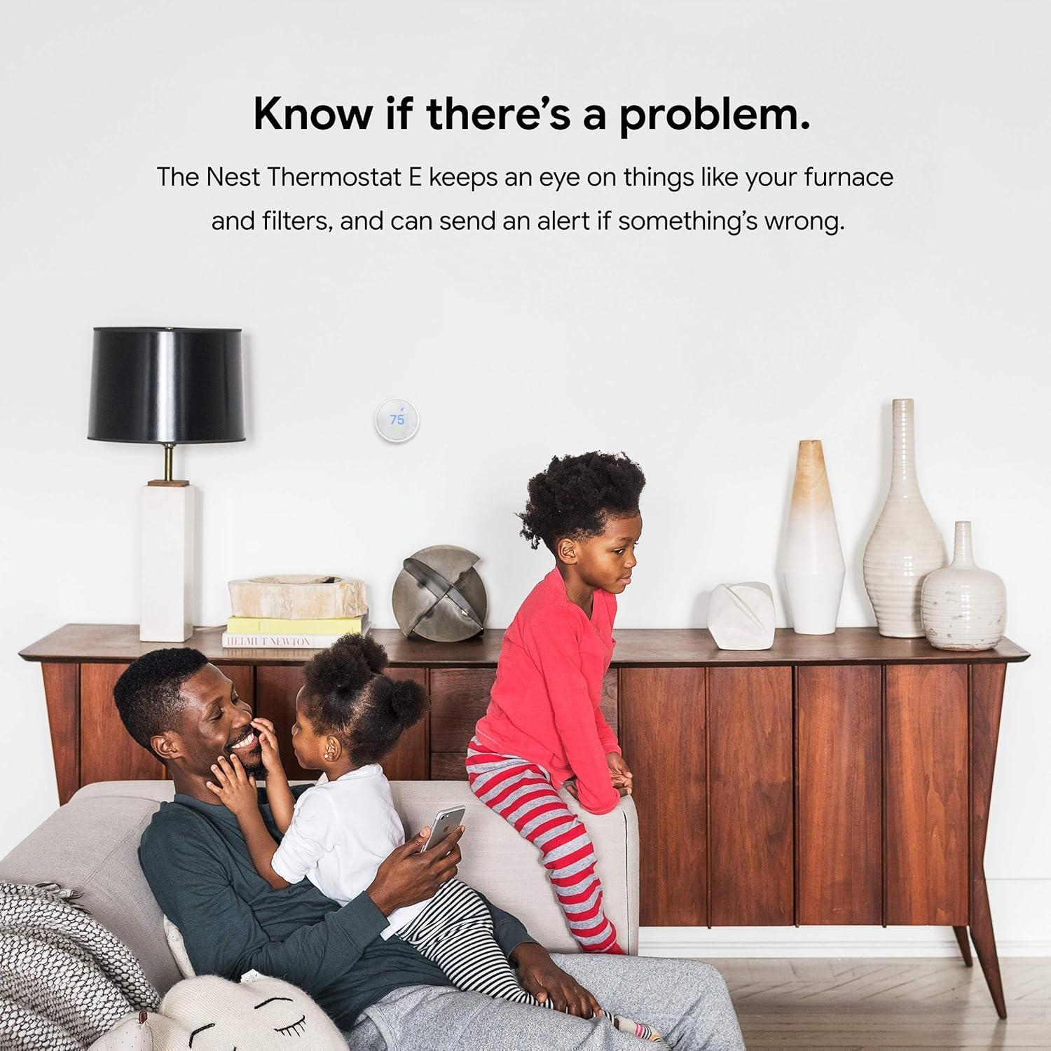 Google Nest Thermostat - Programmable Smart Learning Thermostat with Easy Installation and Trim Kit Bundle, White - Image 8
