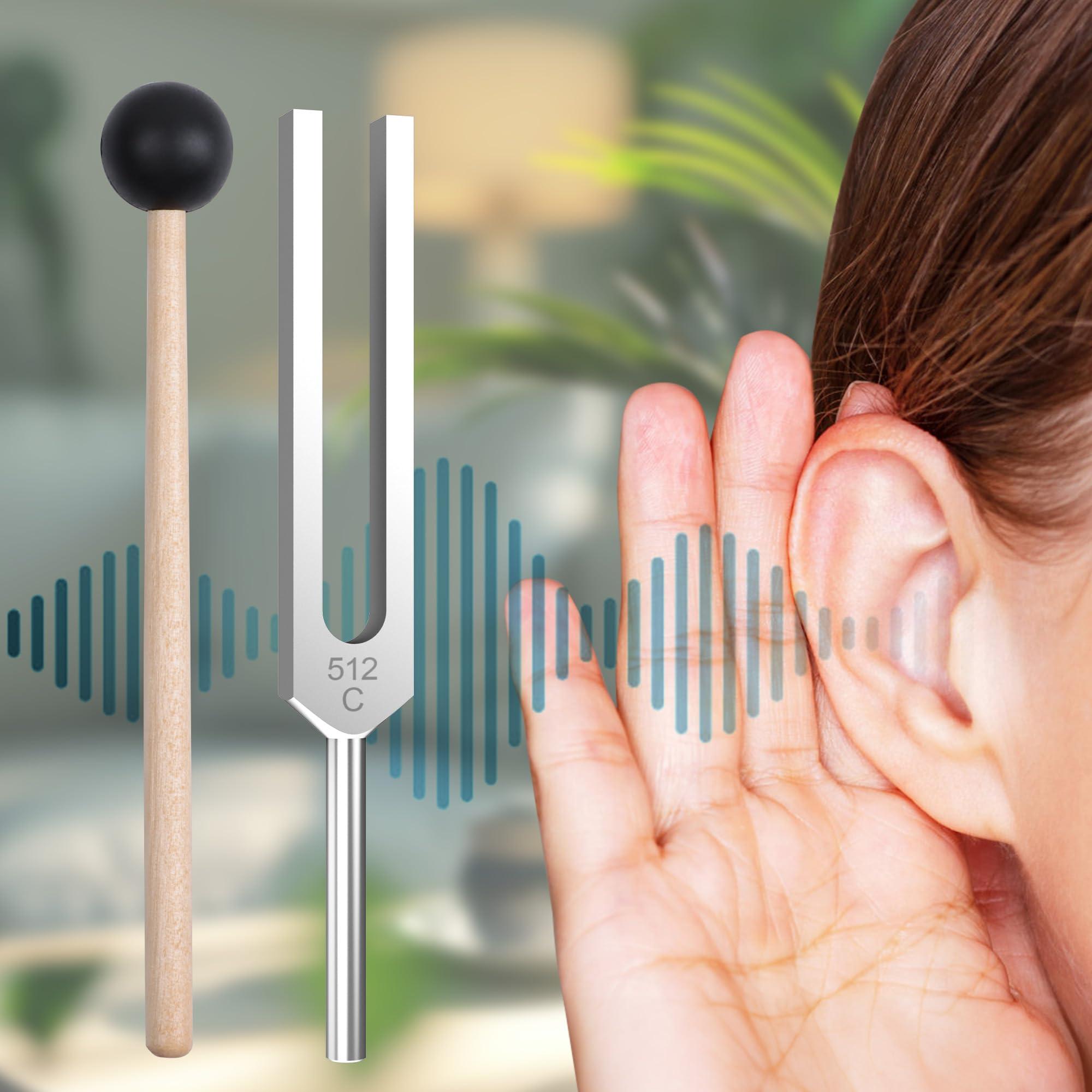 DiDiBirDi 512Hz Tuning Fork, Aluminum Alloy, Includes Silicone Hammer and Storage Bag for Yoga,Meditation,Relaxation - Image 3