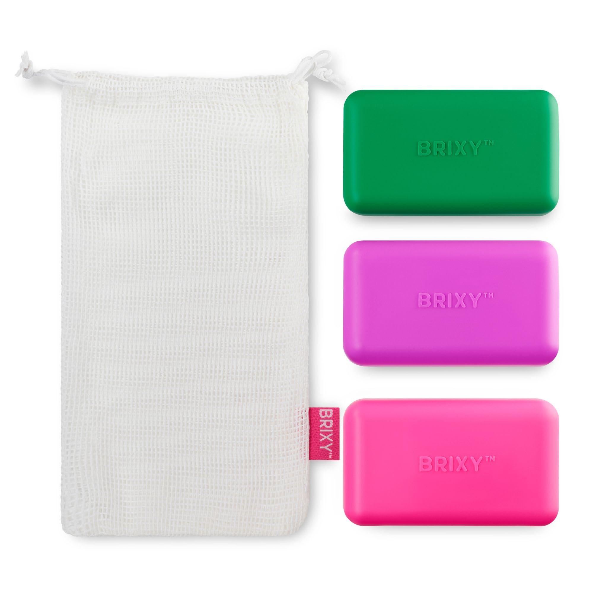 BRIXY Beauty Bar Travel Case Set – 3 Pack Soap Bar Travel Containers, Leakproof Portable Soap Holder, Durable Silicone, Magnetic Seal, TSA Friendly (Pink, Purple, Green) - Image 8