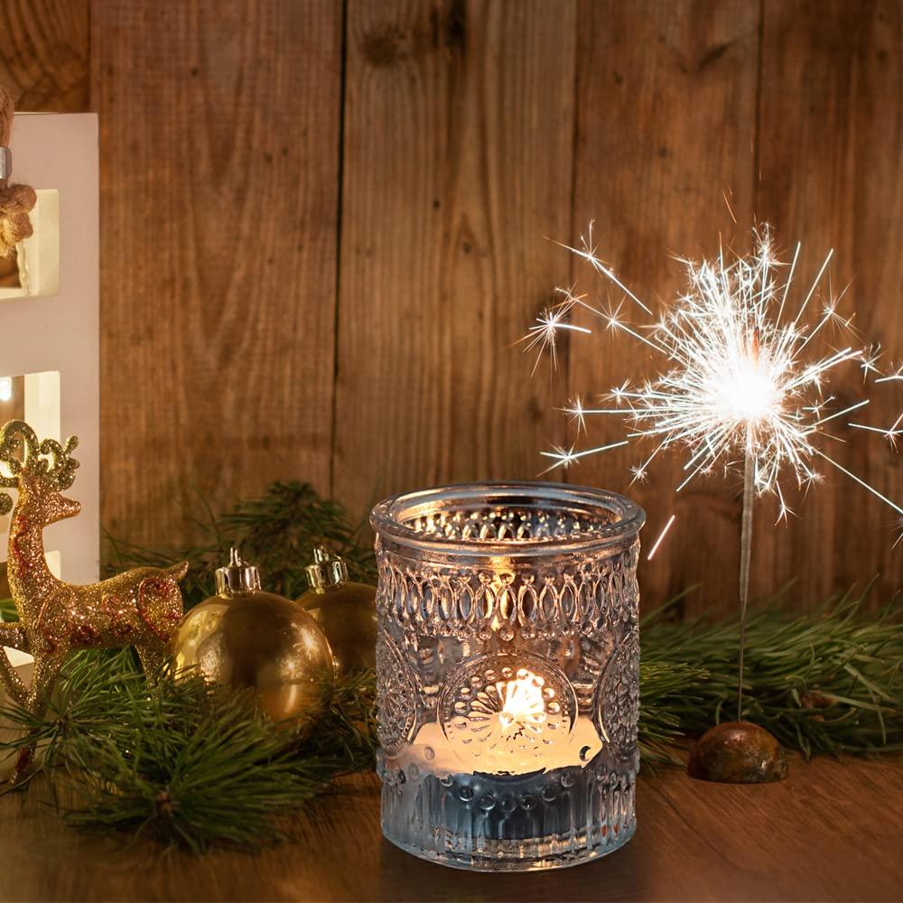 SHMILMH Clear Tealight Candle Holders Set of 36, Ribbed Votive Candle Holders Bulk for Vintage Wedding Table Birthday Party Decoration - Image 4