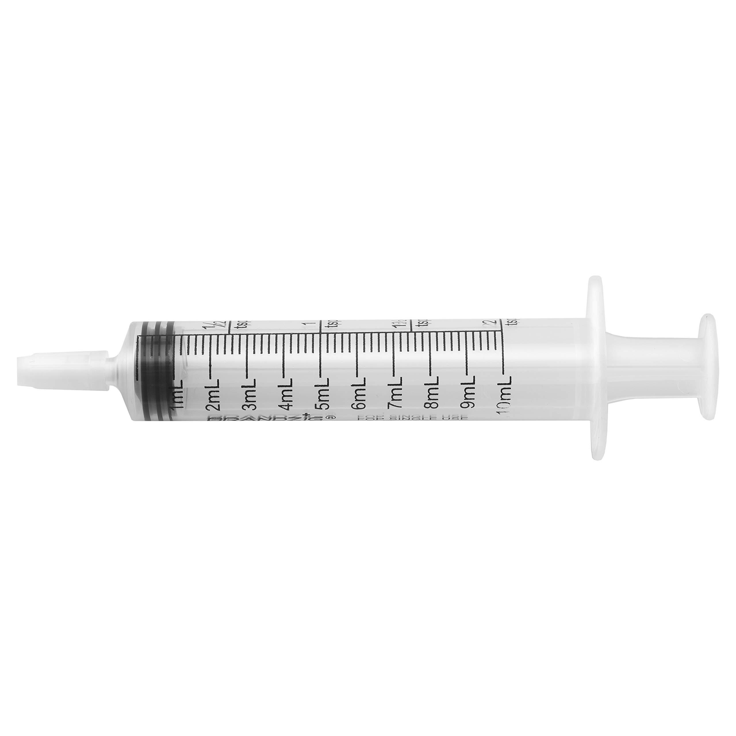 10ml Oral Syringe With Cap (100 Pack) | Oral Dispenser Without Needle, Luer Slip Tip | Individually Wrapped Medicine Dropper For Infants & Pets - Image 3