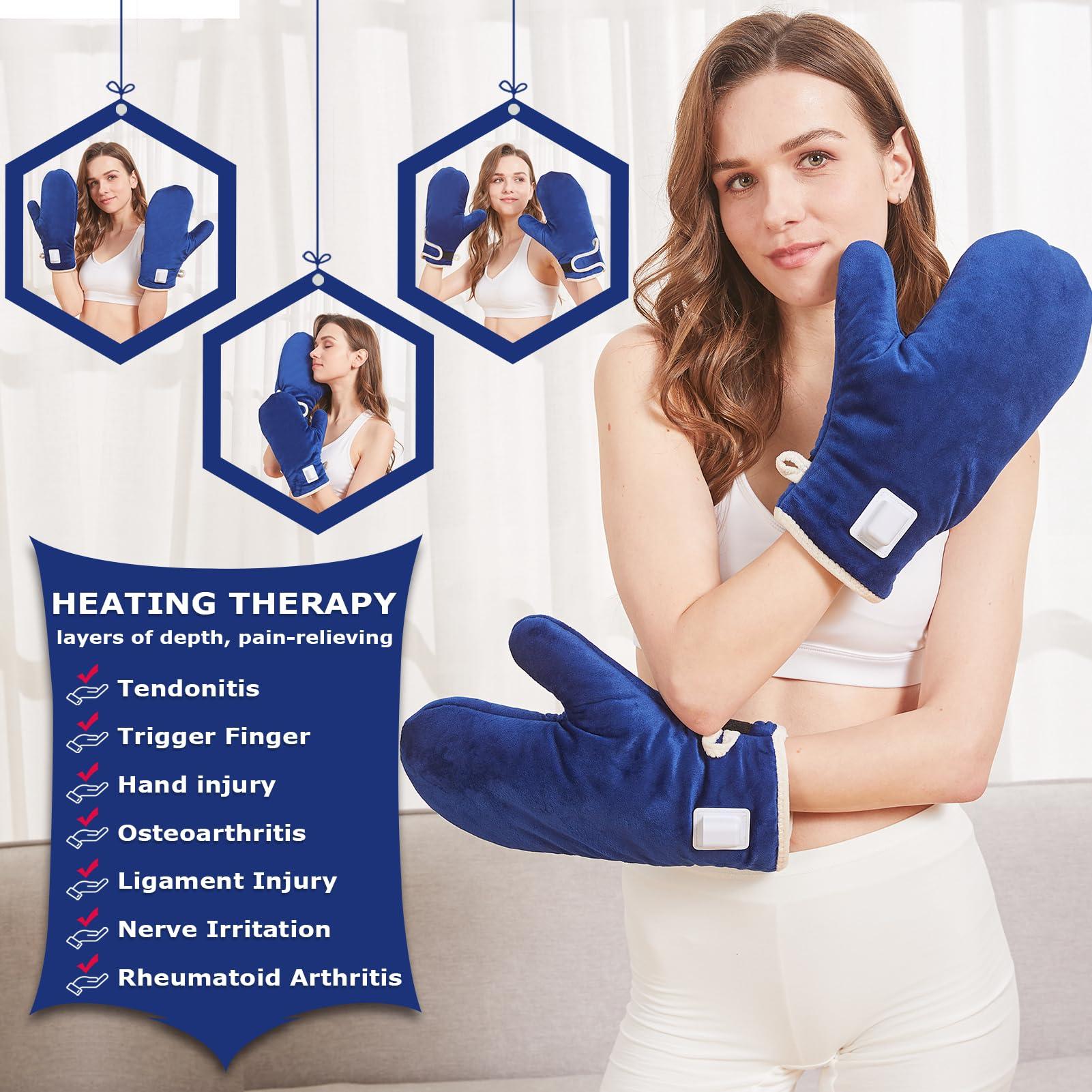CAMECO Heating Pad for Hands & Fingers & Wrists, 86℉ - 158℉ Heated Arthritis Gloves for Women Men Pain Relief, 30s Fast Heating Electric Hand Warmers Mittens for Carpal Tunnel, Auto Shut Off - Image 7