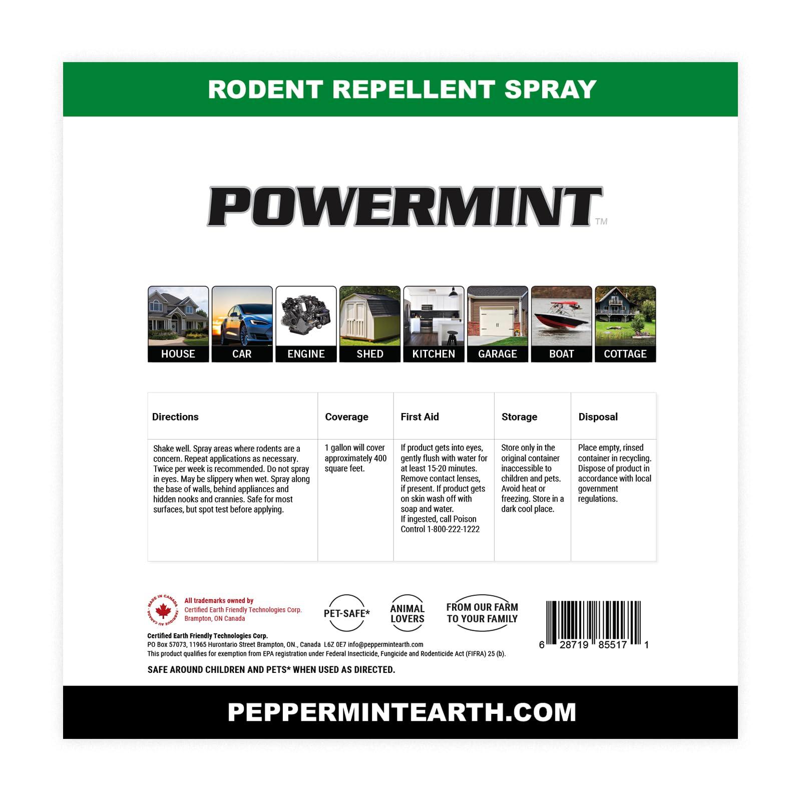 Powermint 1 Gallon Peppermint Oil Rodent Repellent Spray - Image 4