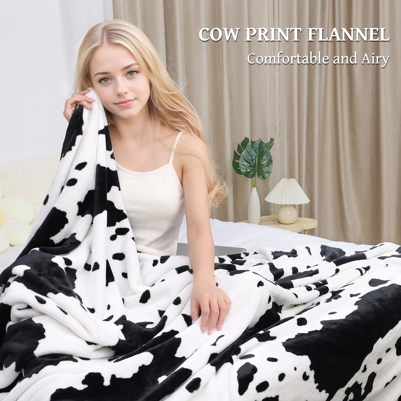 Cute Blankets for Teen Girls - Soft Kids Fleece Cow Print Baby Blanket for Crib, Stroller, Travel, Decor - Cow Themed Gifts for Baby, Girls, Boys, Toddler, Infant or Newborn 40x50 Inches - Image 5