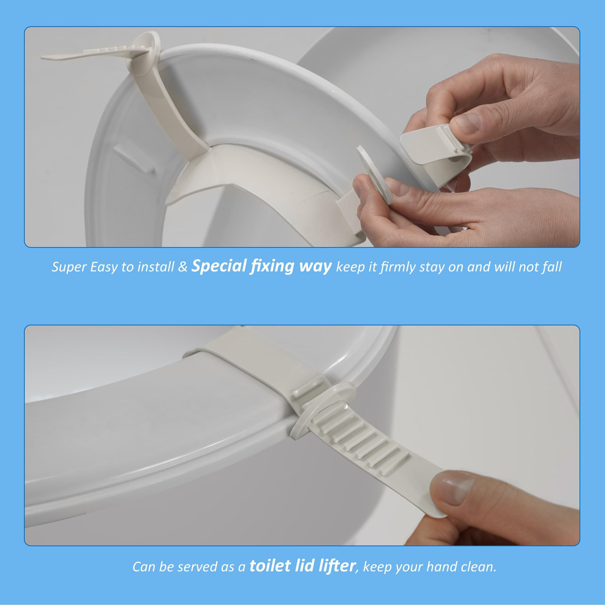 Doytn Universal Pee Deflector for Toilet Seat with Toilet lid Lifter, Toilet Splash Guard Prevents Kids and Adult from Peeing Splash Size ：11.5 * 8.3”(2PCS) - Image 5