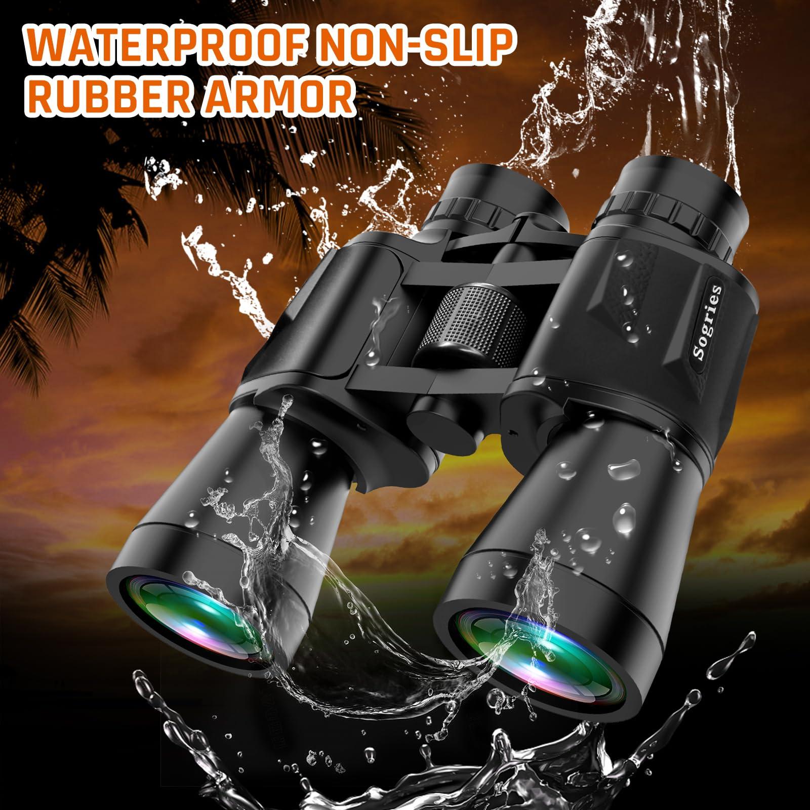 20x50 High Power Binoculars for Adults with Low Light Night Vision,Military Compact HD Professional/Daily Waterproof Binoculars for Bird Watching Hunting/Traveling/Outdoor… - Image 5