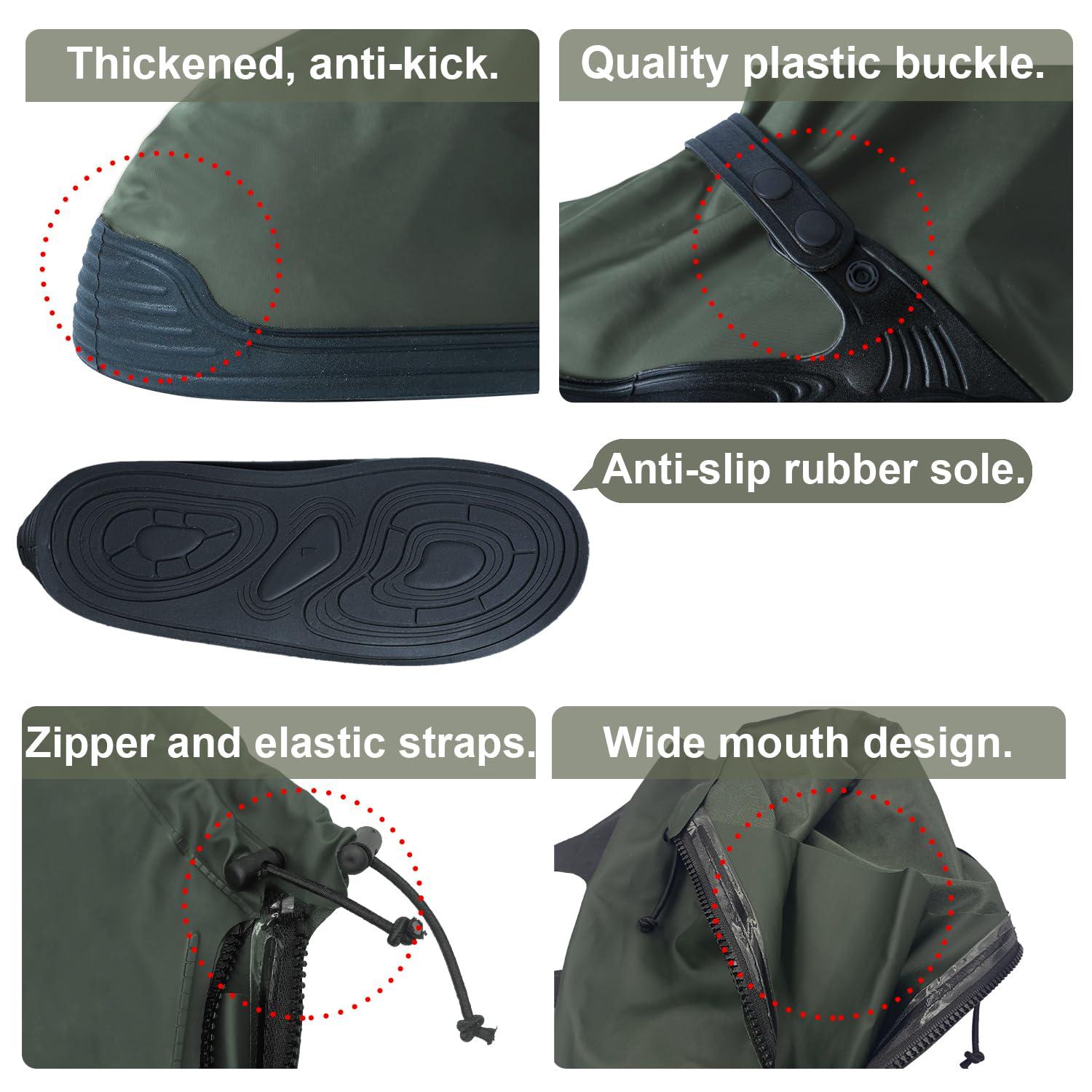 POWNEW Waterproof Rain Shoe Covers for Men and Women - Image 4