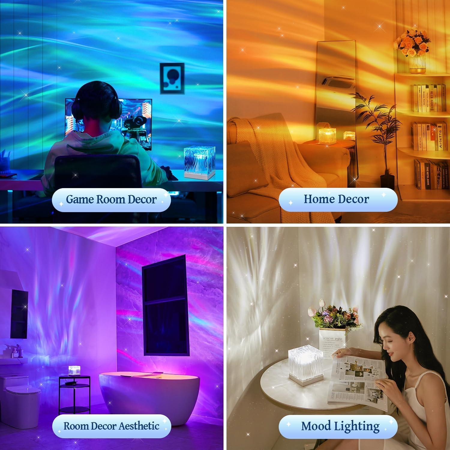 Northern Lights Projector,18 Colors Aurora Light Projector for Bedroom,Dimmable Mood Lighting for Bedroom Lights,Remote+Timer Water Ripple Lamp Ocean Lamp,Ocean Room Decor Unique Gifts for Women/Girls - Image 7