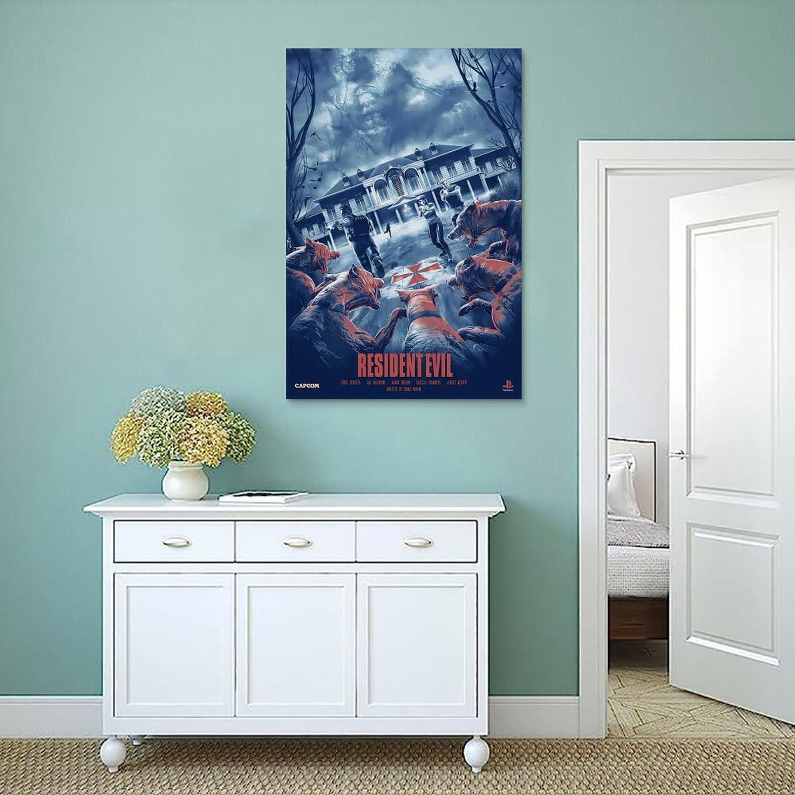 Shuei Resident Evil Poster for Bedroom Aesthetic Canvas Art Wall Decor 24x36inch(60x90cm), Unframe-style-6 - Image 4