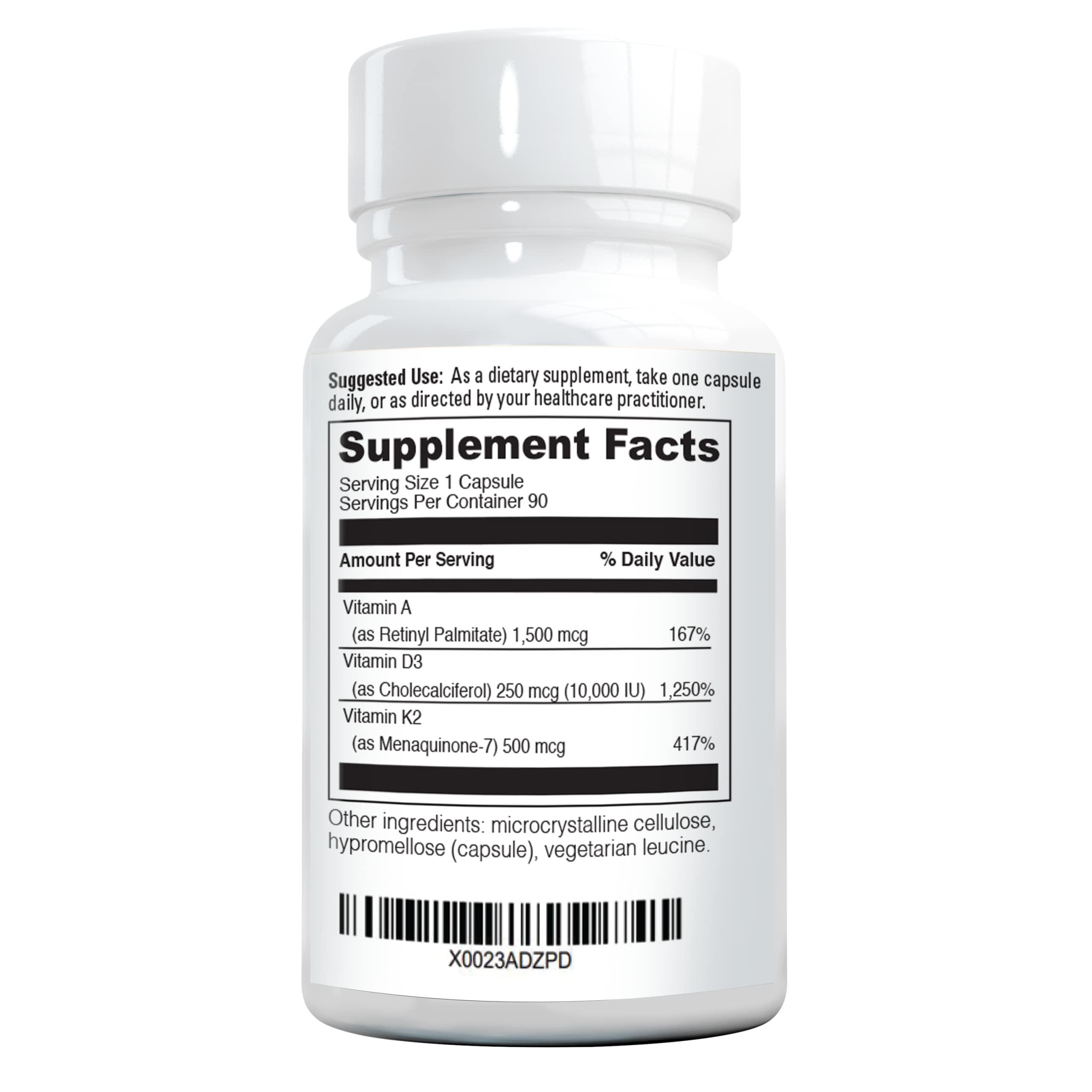 NatureGenX ADK 10 Supplement - Potent A, K2 & D3 Vitamin Supplement 10000 IU for Bone, Heart & Immune Support - 90 Count Easy-to-Swallow Vitamin ADK Supplement Capsules (3 Month Supply) - Image 8