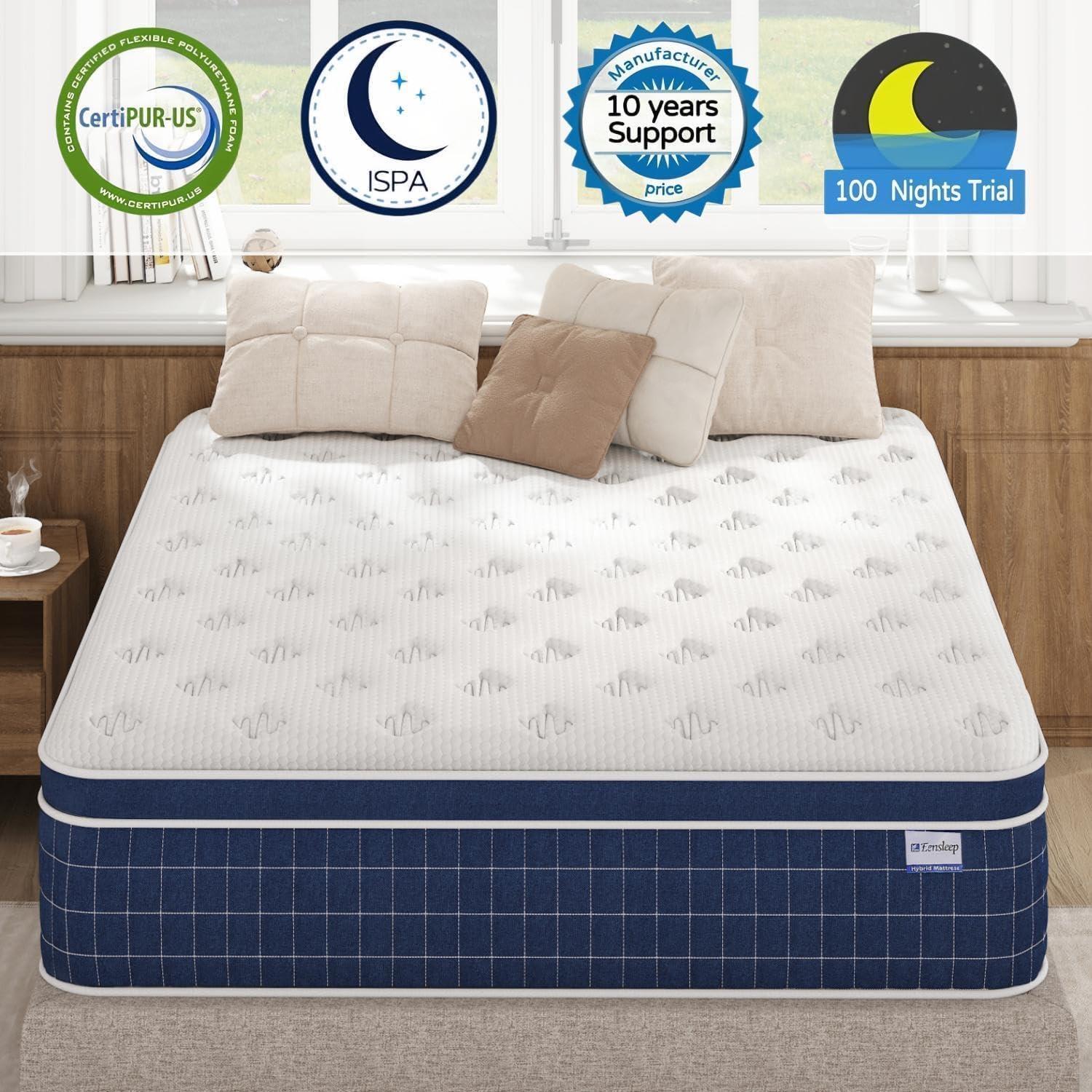 EEN EEN SLEEP Full Size Mattress [Upgraded Strengthen] 12 Inch Firm Full Mattress in a Box, Hybrid Mattresses with Gel Memory Foam and Independent Pocket Springs, Release Stress, Strong Edge Support - Image 6