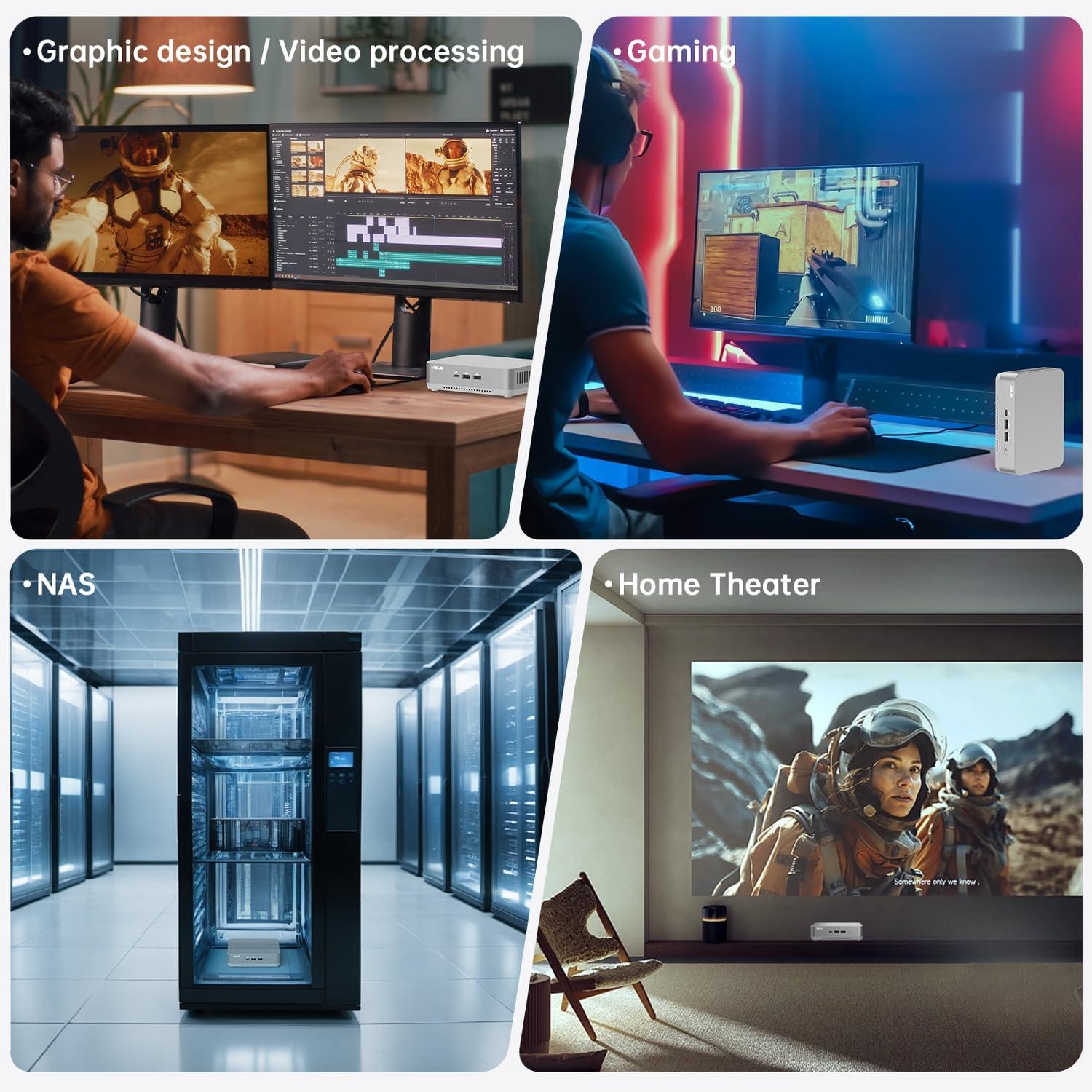 ASUS NUC 14 Pro+ AI Mini PC, Intel Ultra 9 185H (16C/22T, Up to 5.1GHz), 32GB DDR5 RAM, 1TB PCIe SSD, Mini Desktop Computer Win 11 Pro, WiFi 6E, BT 5.3, Thunderbolt 4, 8K HDR, VESA Mount Small PC - Image 8