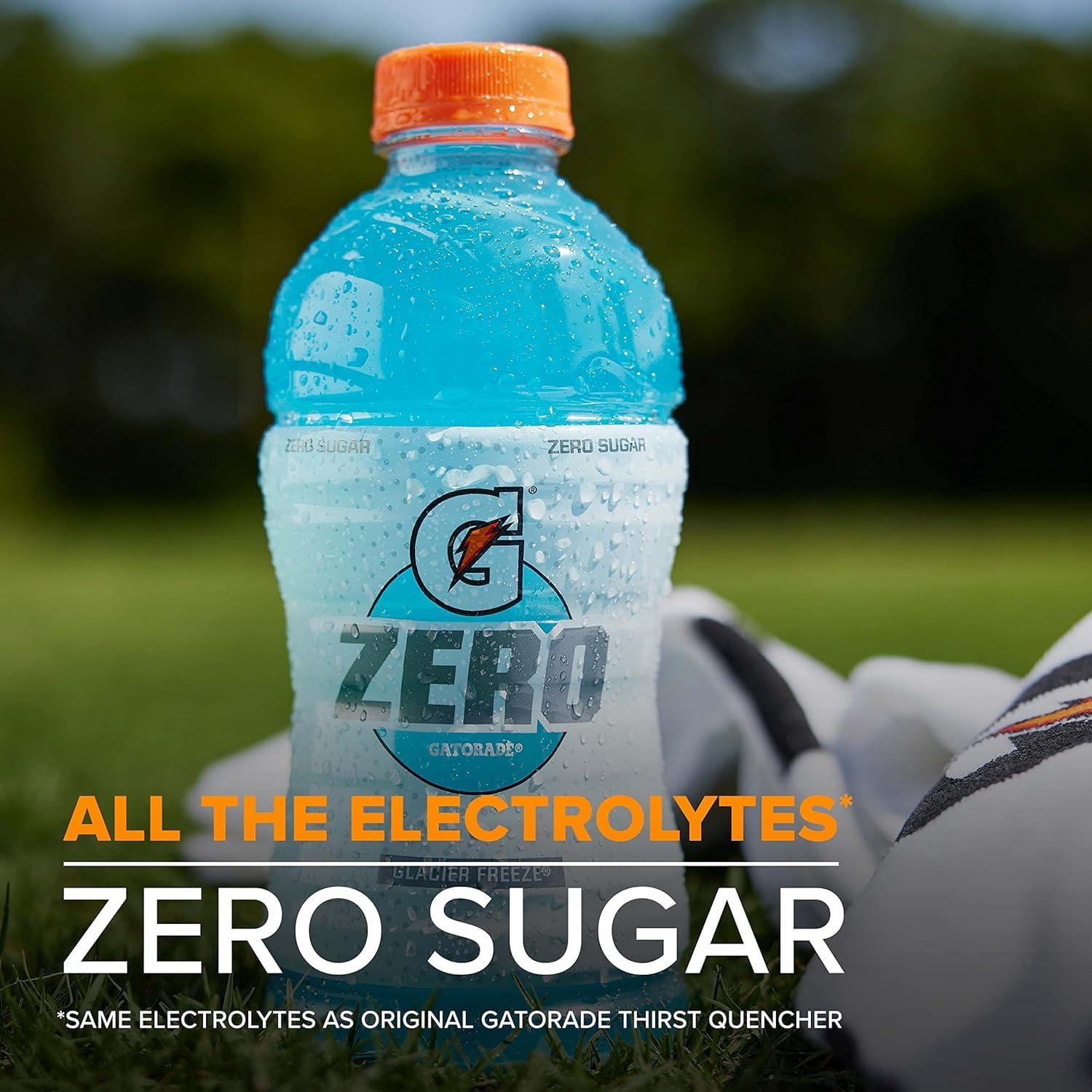 Gatorade G Zero Sports Drink, Glacier Cherry, Watermelon Splash, Apple Burst Variety Pack, 12 Fl Oz (Pack of 18) - Image 3
