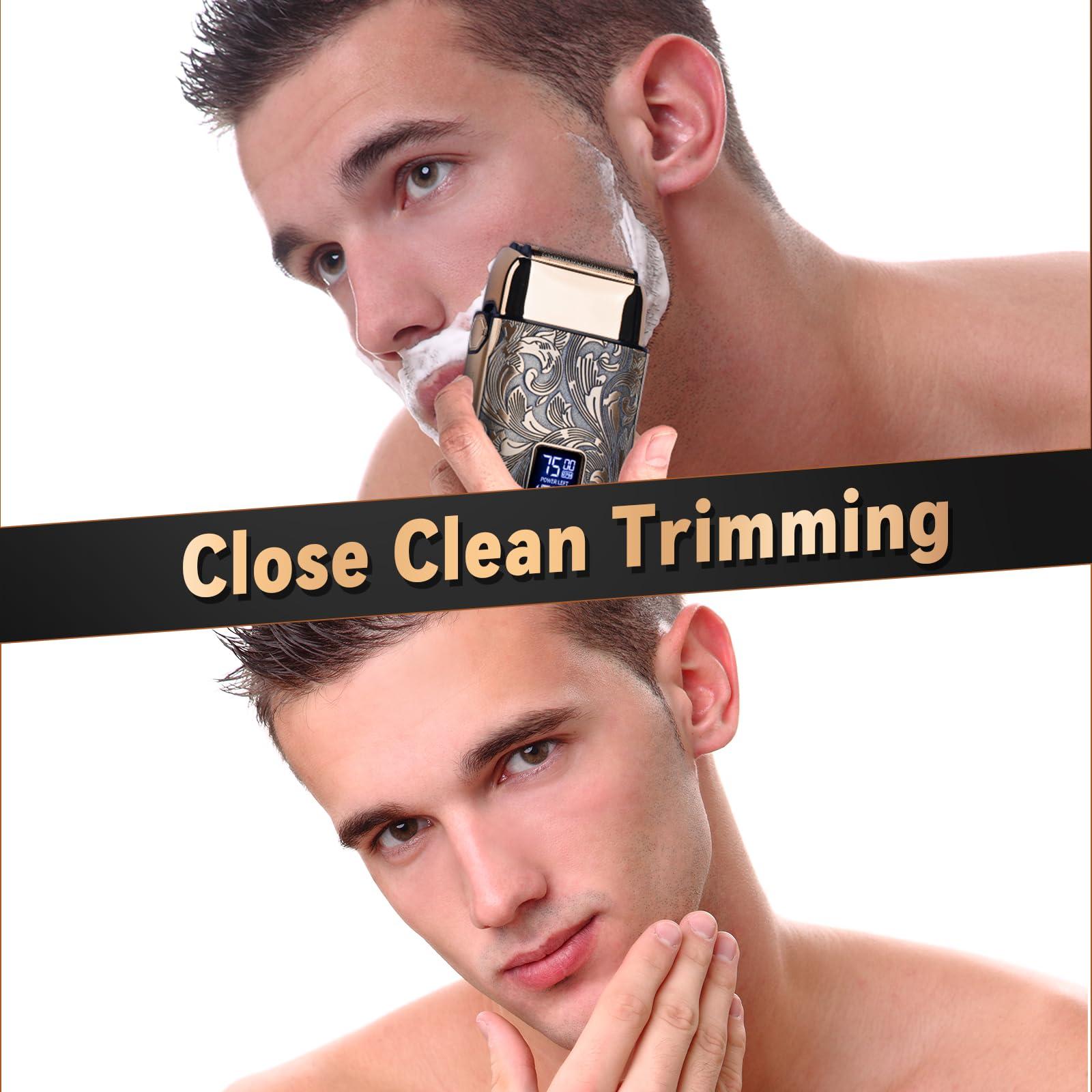 Ufree Close Shave Electric Foil Shavers for Men, 3-Speed Electric Razor, Bald Head Shavers, Face Shaving Beard Trimmer with LCD Display, Gifts for Men - Image 6