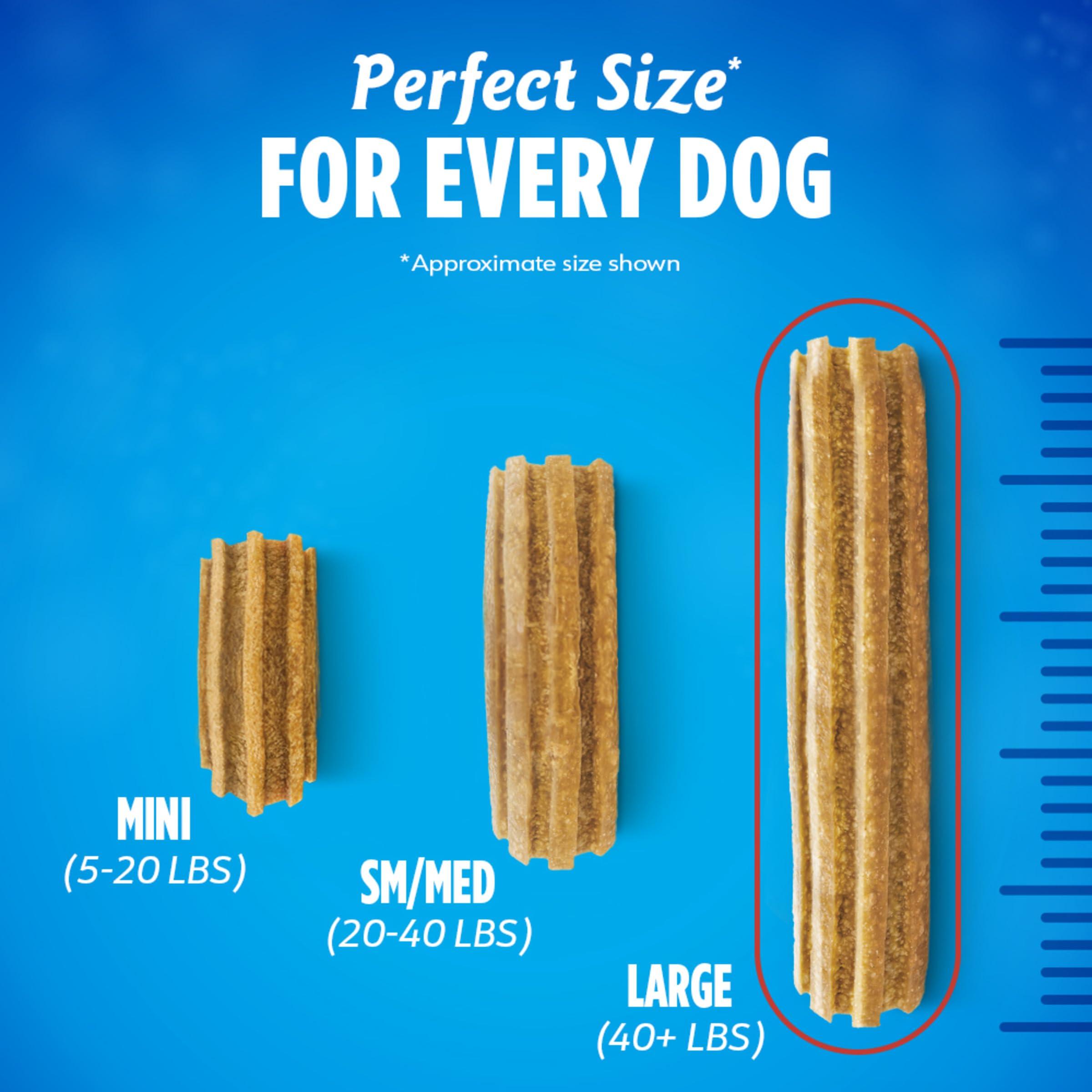 DentaLife Daily Oral Care Dog Treats for Large Dogs 40 plus lbs., Chewy Dental Treat to Freshen Breath and Fight Tartar, Chicken Flavor, 36 oz. each, 30 Chews each/60 Total Chews - 30 ct. Pouch - Image 7