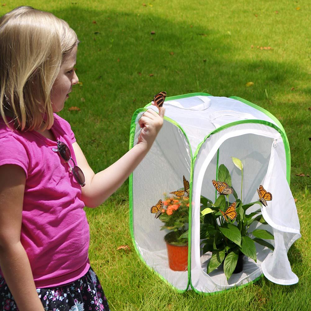 3-Pack Insect and Butterfly Habitat Cage Terrarium Pop-up Butterfly Enclosure (3 x 15.7 x 15.7 x 23.6") - Image 2